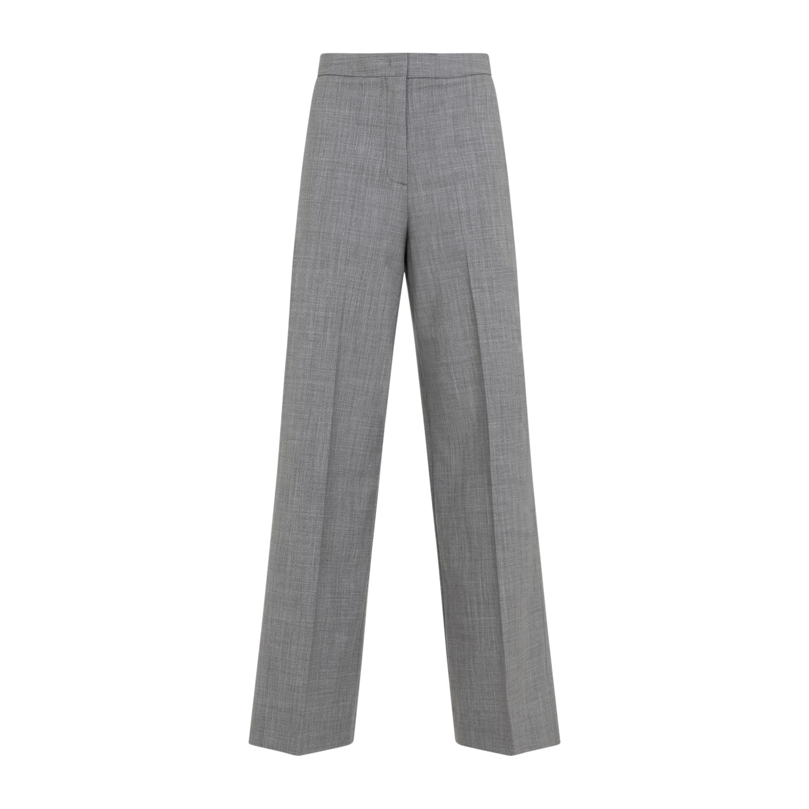 Shop Fabiana Filippi Wide Leg Pants In Roccia Melange