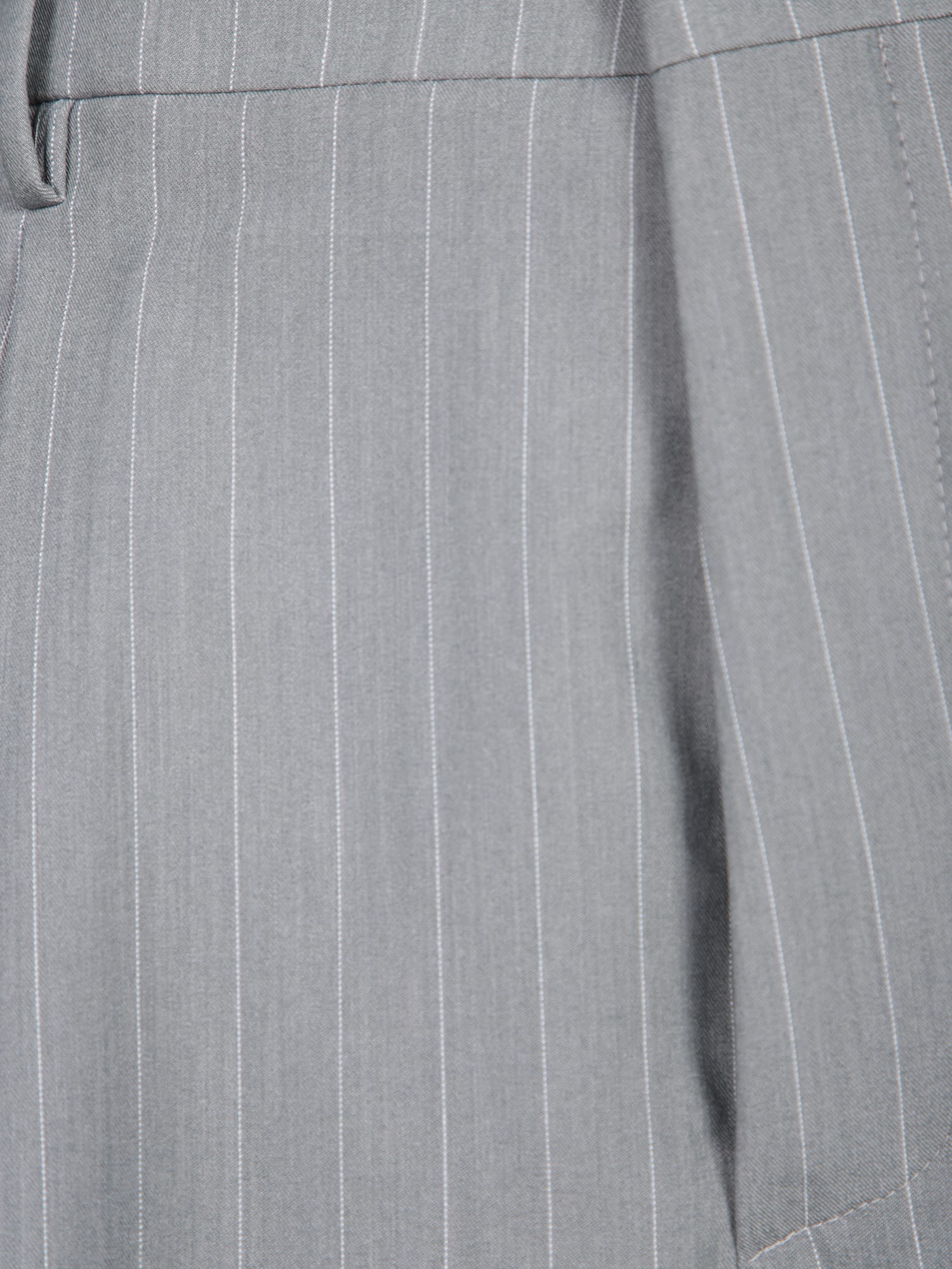 Shop Tagliatore Pebony Striped Grey/white Trousers