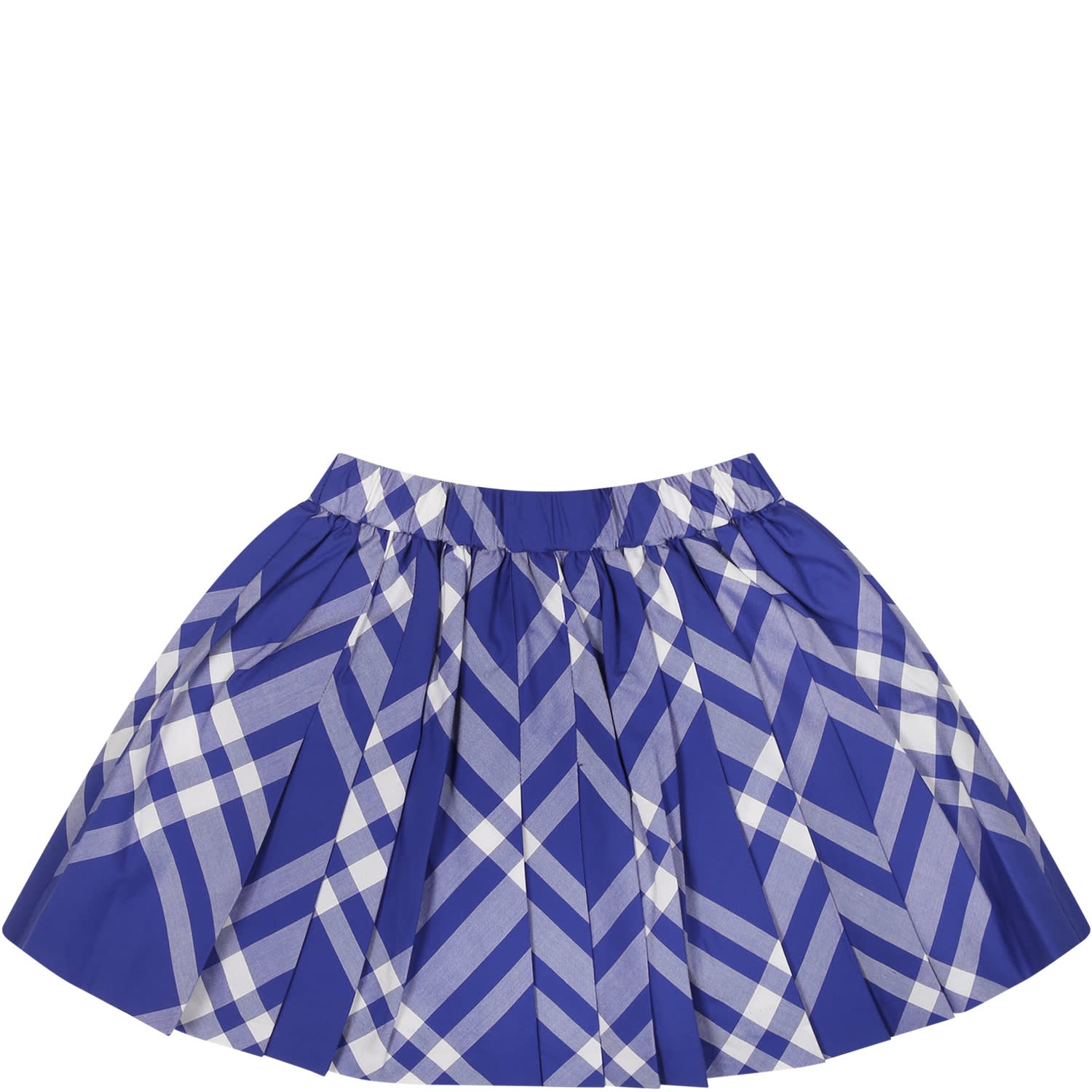 Shop Burberry Blue Skirt For Baby Girl