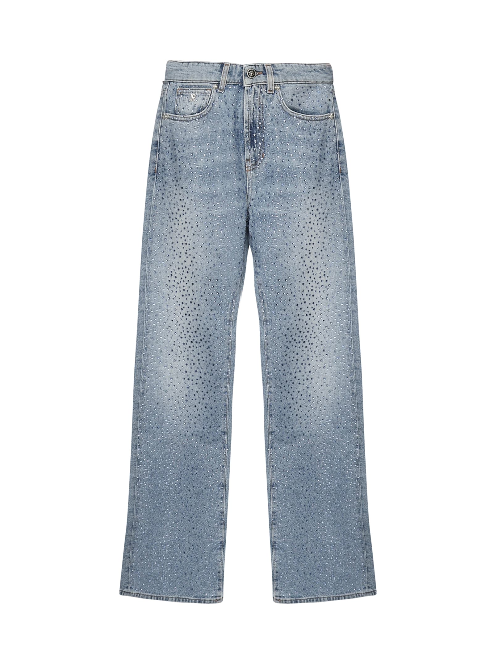 Flare Jeans With Rhinestones