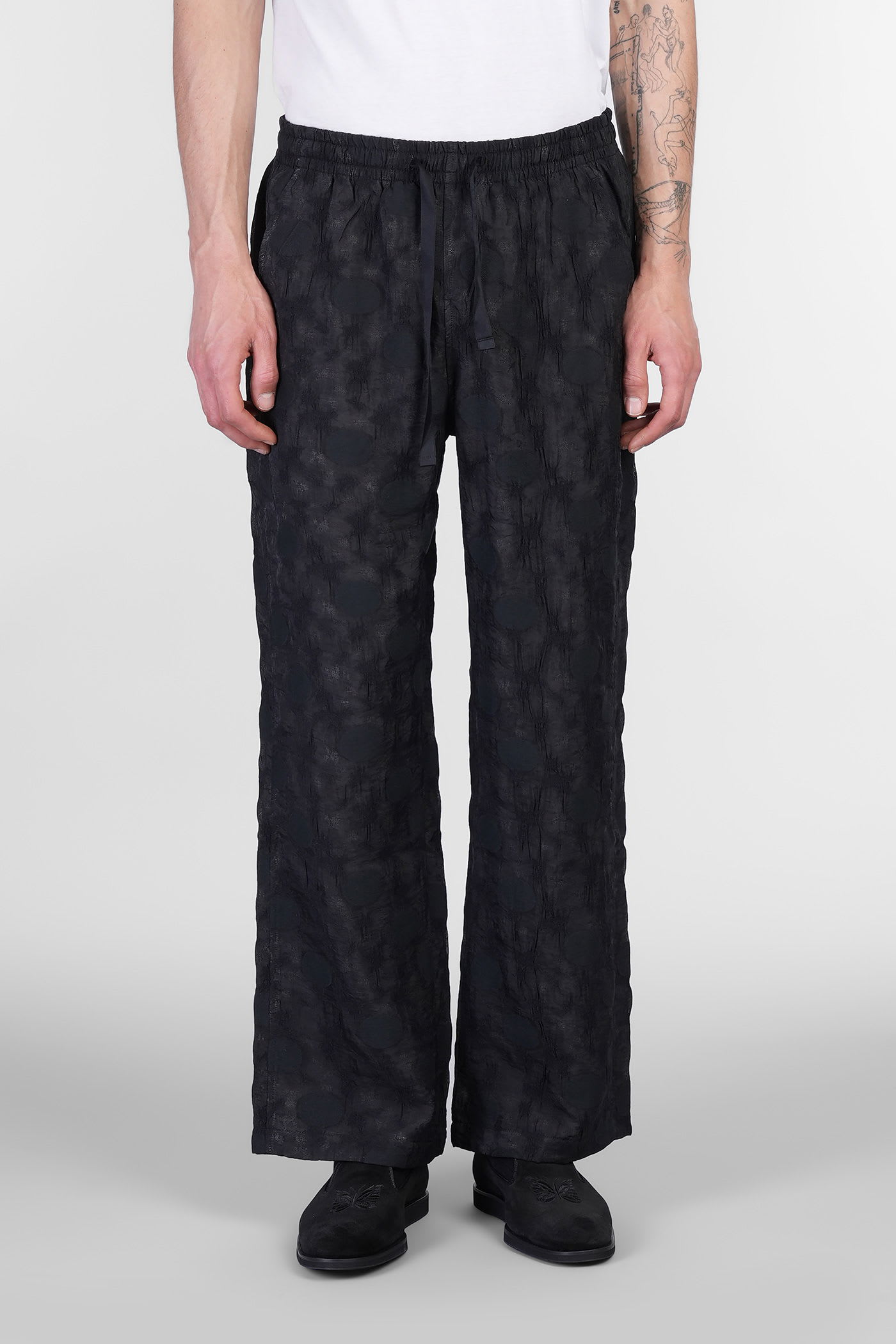 Shop Needles Pants In Black Polyamide Polyester