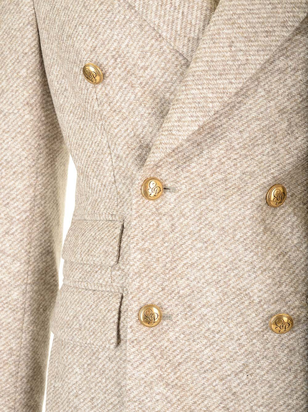 Shop Gabriele Pasini Double-breasted Jacket In Beige