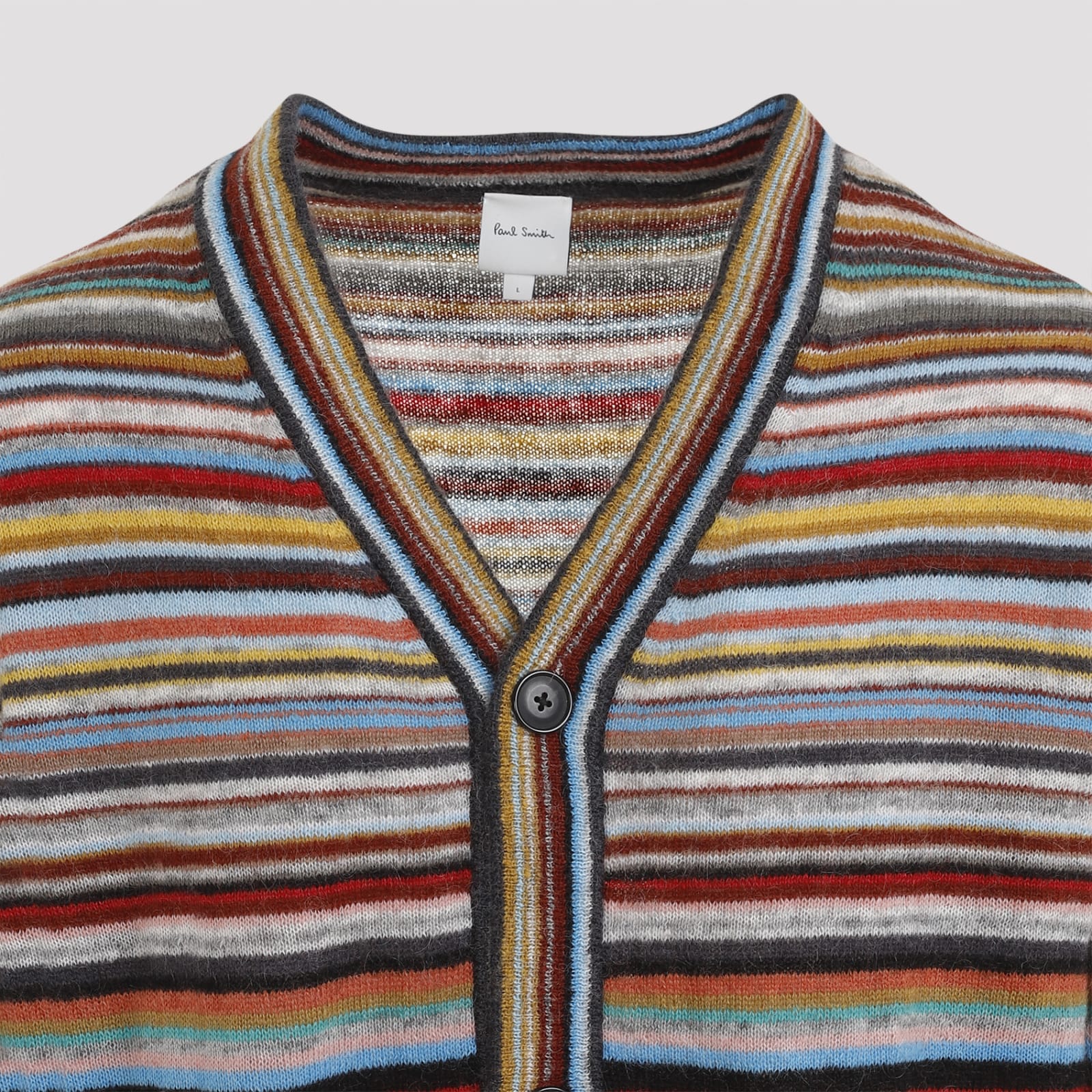 Shop Paul Smith Button Cardigan In Multi Coloured