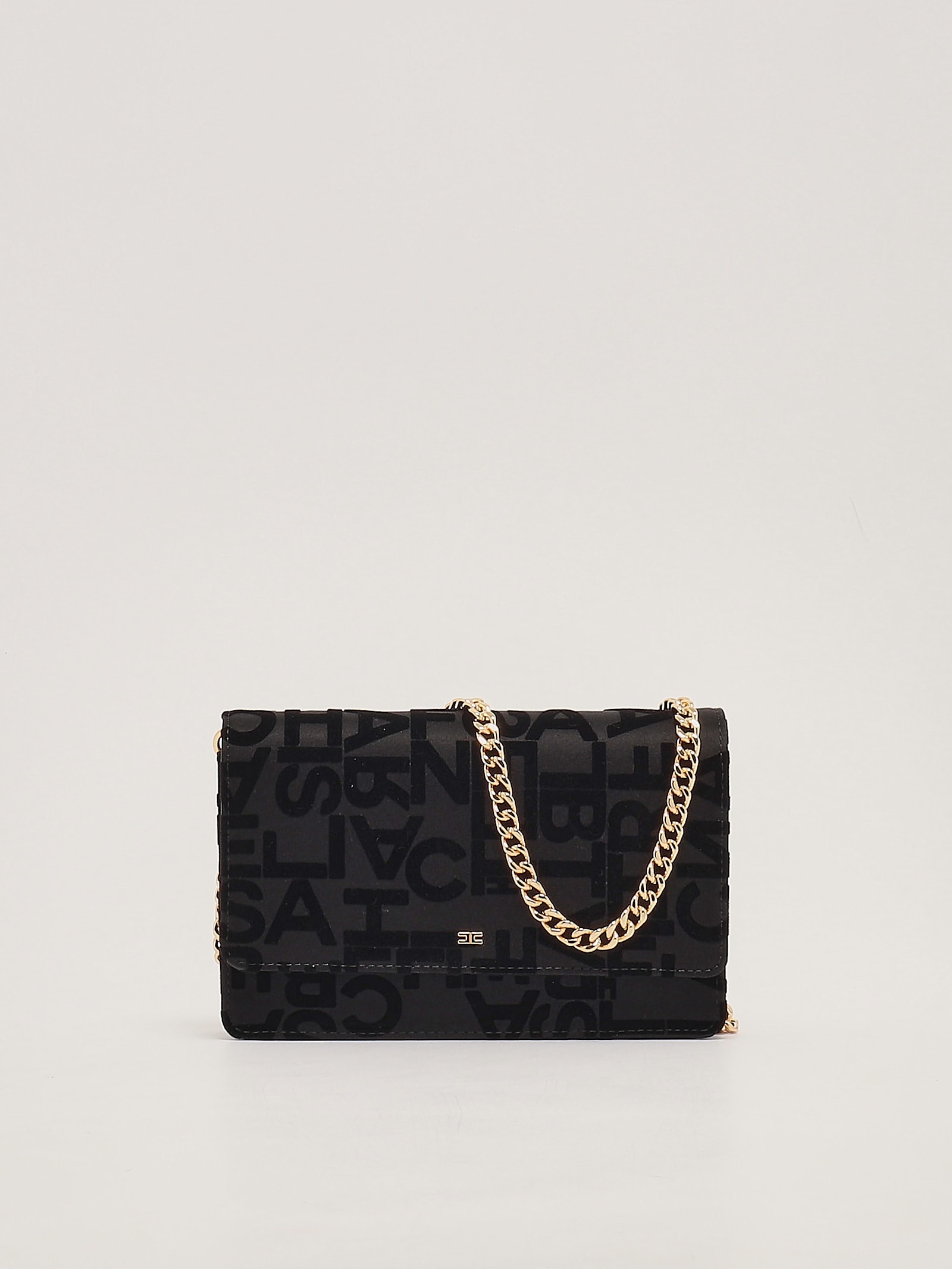 Shop Elisabetta Franchi Cotone Clutch In Nero