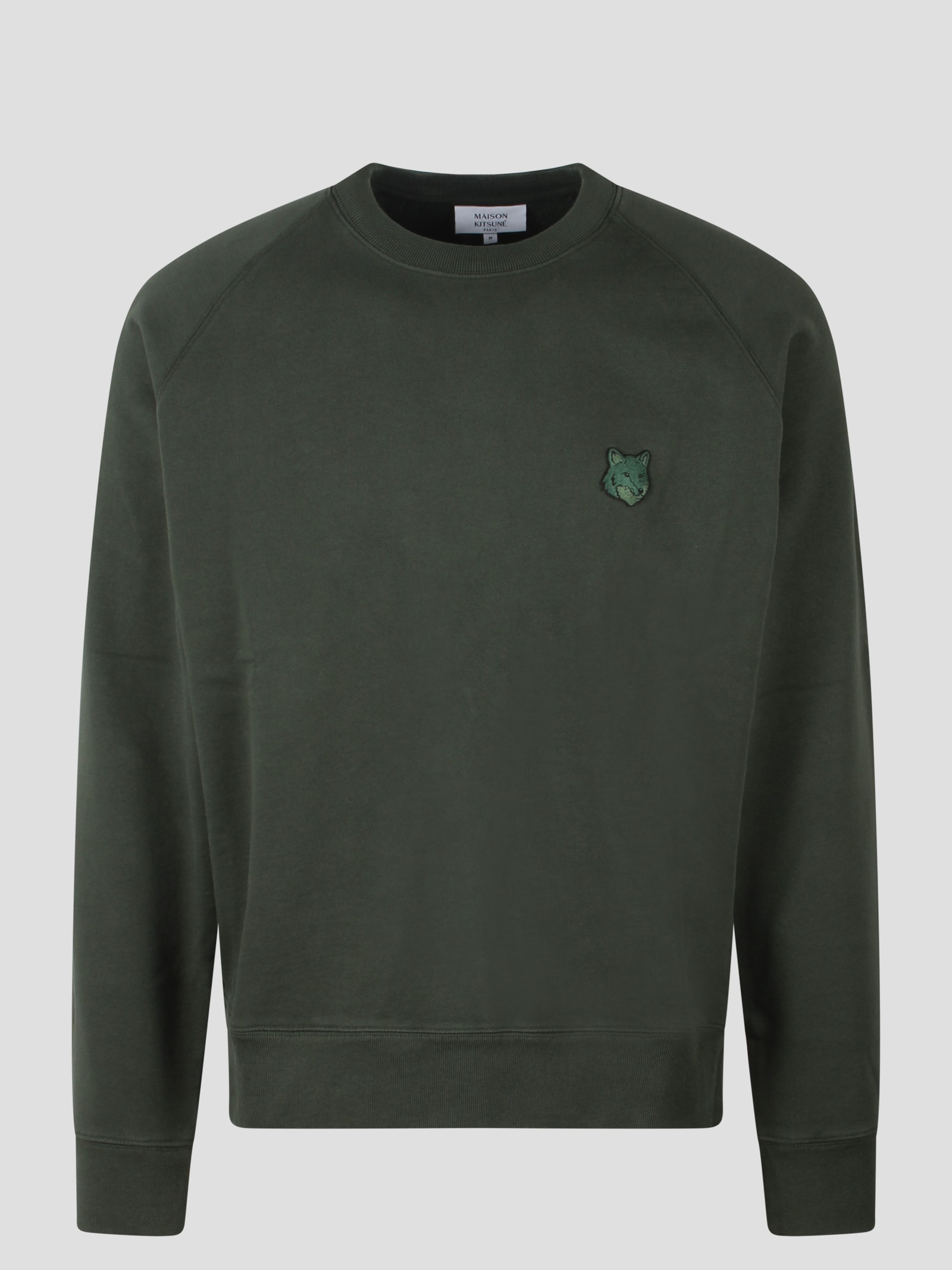 Shop Maison Kitsuné Bold Fox Sweatshirt In Green