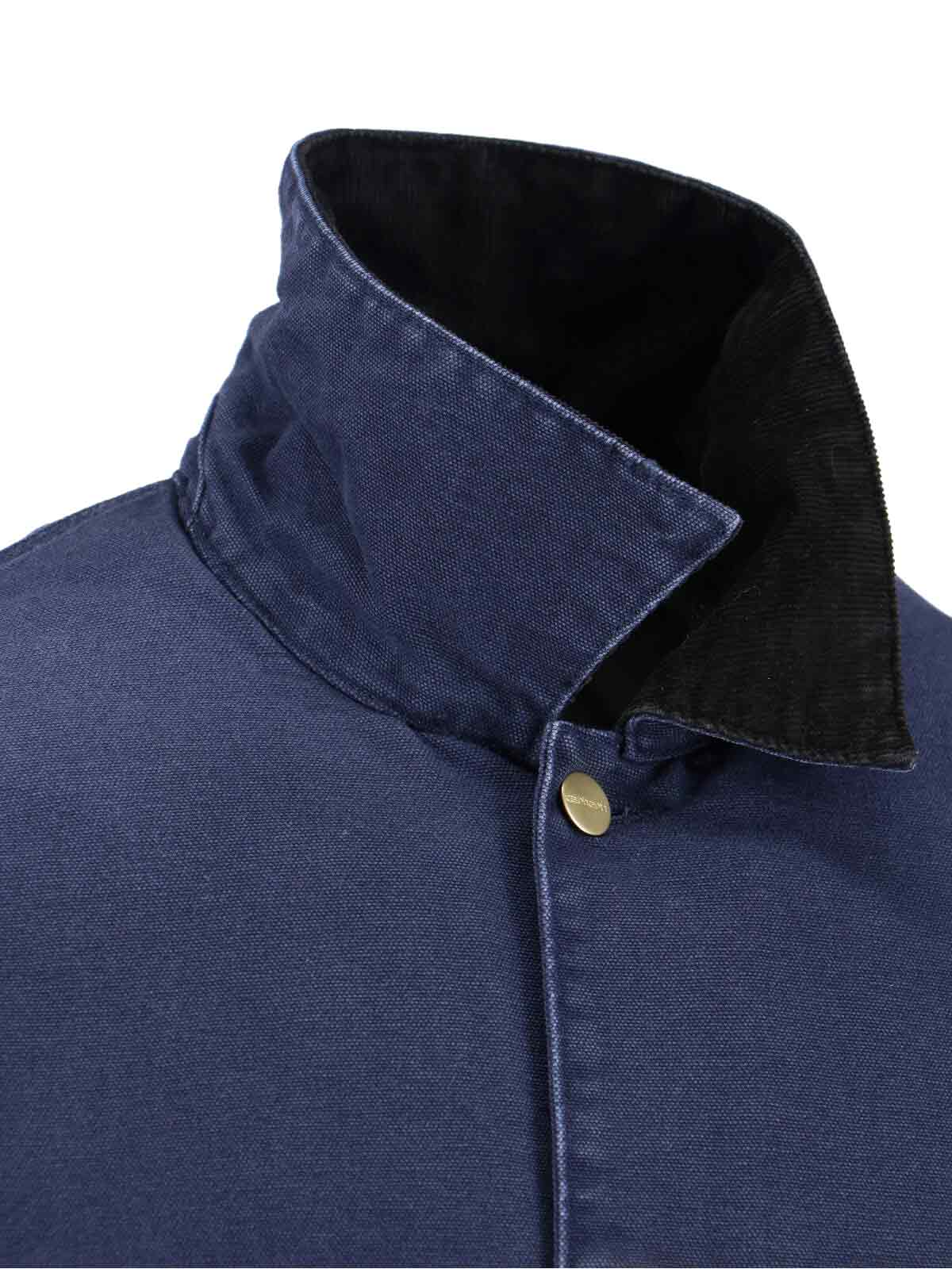 Carhartt Casual Jacket With Long Sleeves And Pockets In Blue