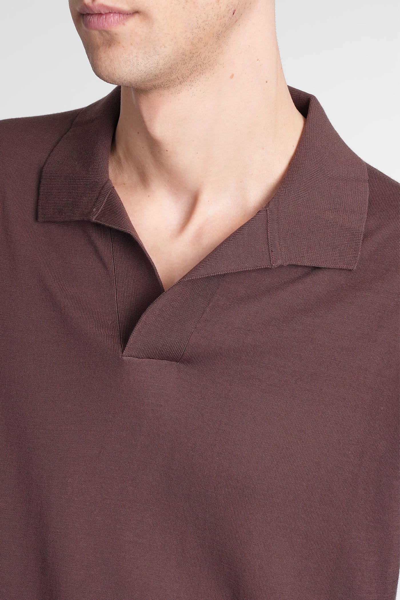 Ballantyne Polo In Brown Cotton In Brown