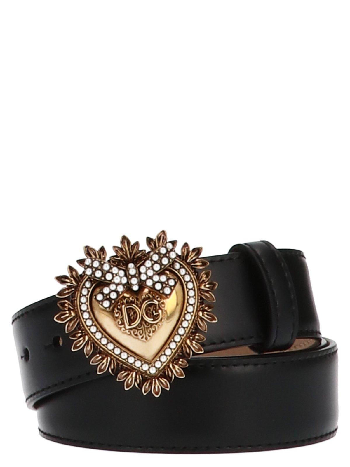 Shop Dolce & Gabbana Devotion Buckle Belt