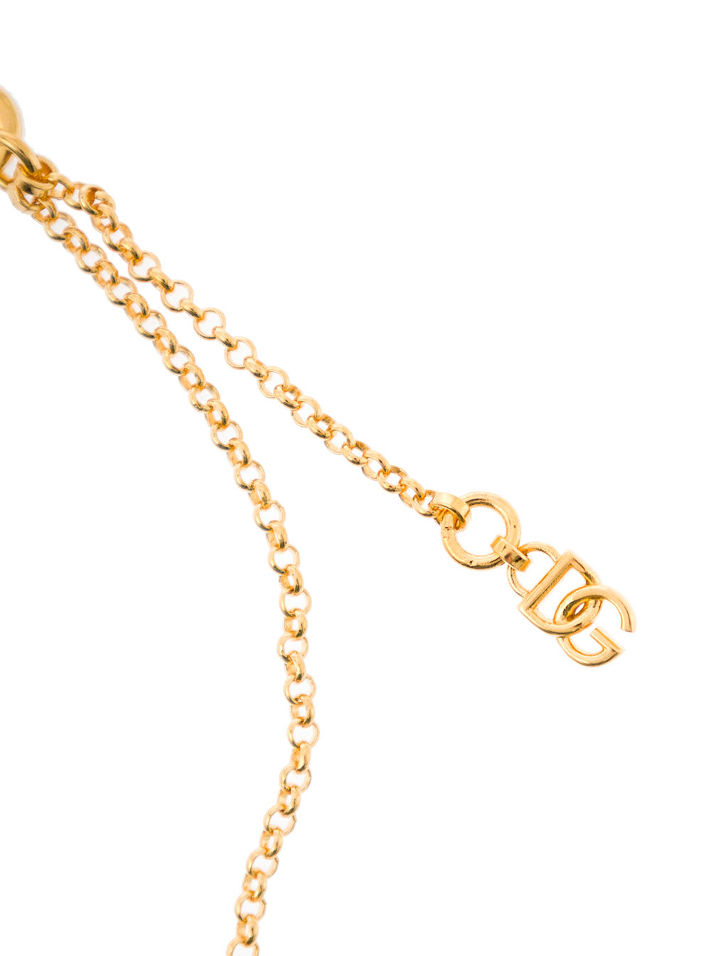 Shop Dolce & Gabbana Gold Tone Necklace With Cross Pendant In Brass Woman In Metallic