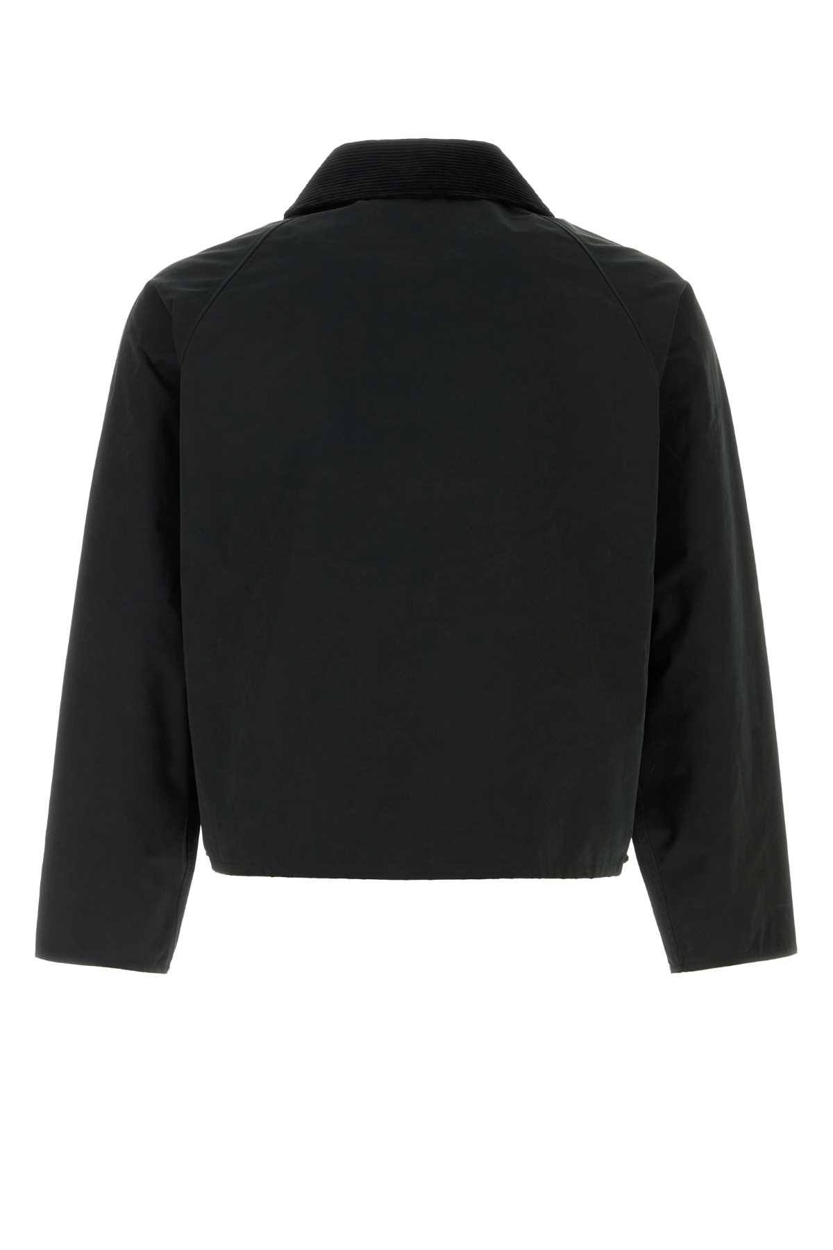 Shop Barbour Black Cotton Blend Jacket