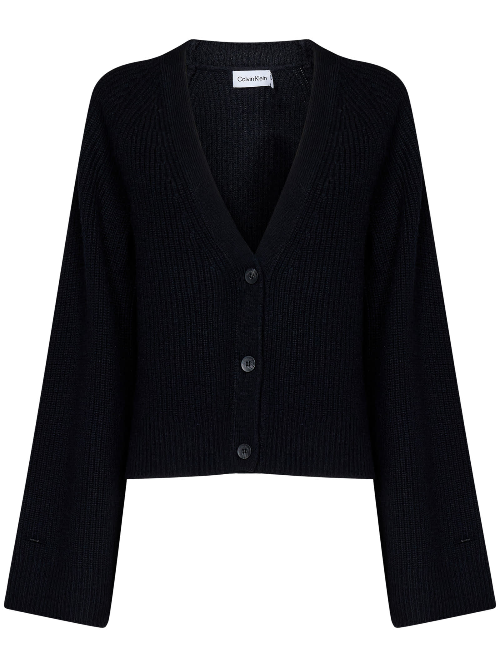 Shop Calvin Klein Cardigan Cardigan In Black