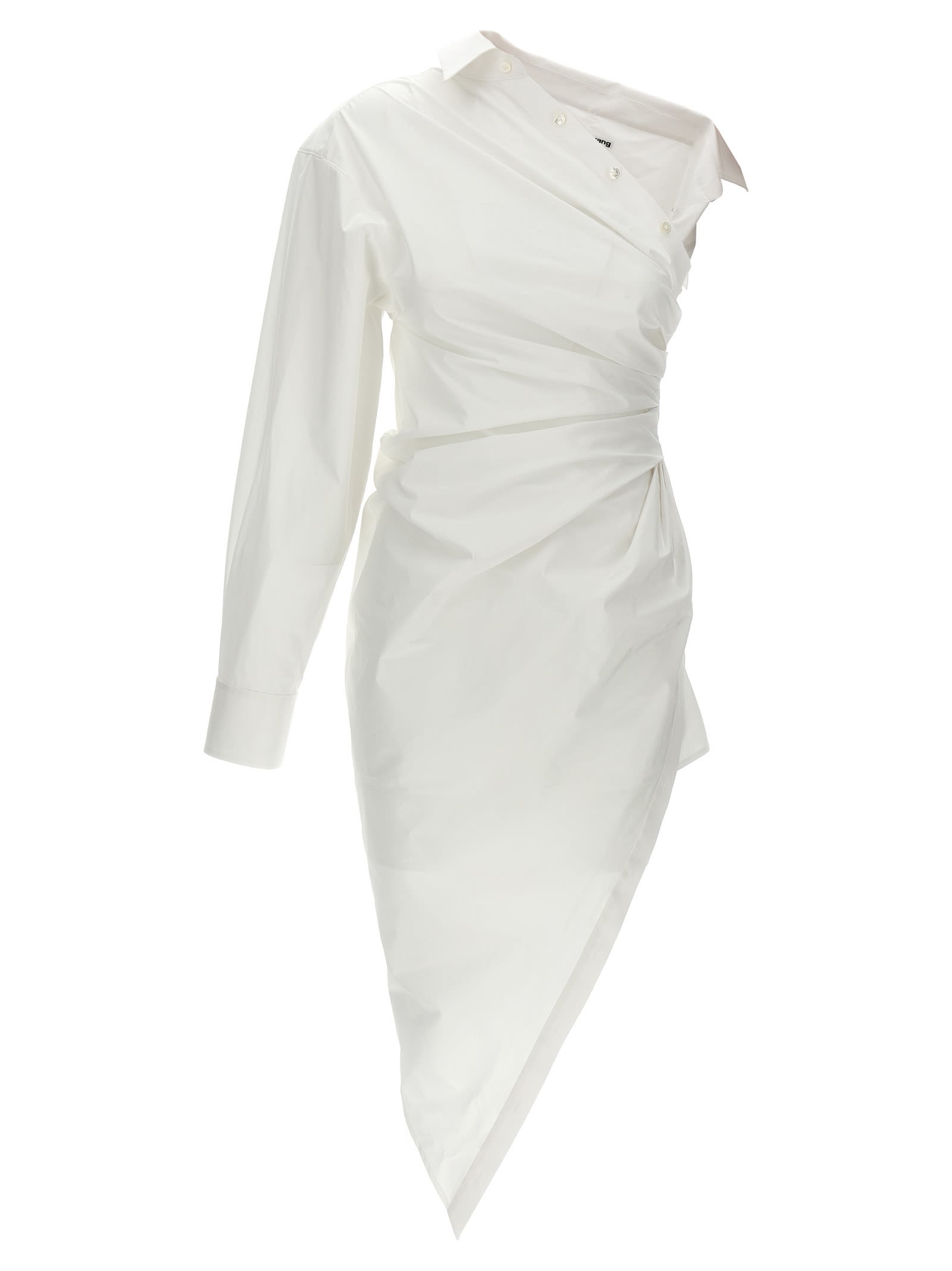 Shop Alexander Wang Asymmetrical Shirt Dress In White