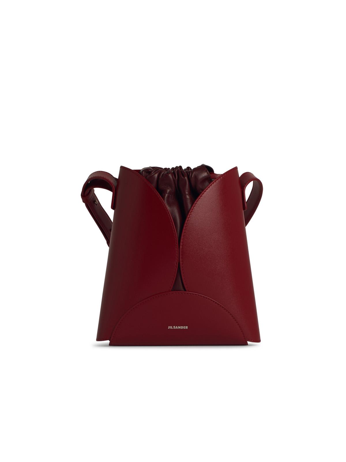 curve Burgundy Leather Crossbody Bag