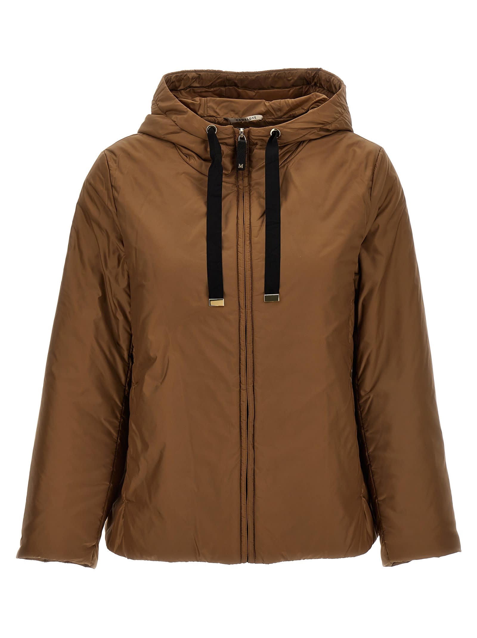 Max Mara The Cube Water-resistant Travel Jacket In Brown