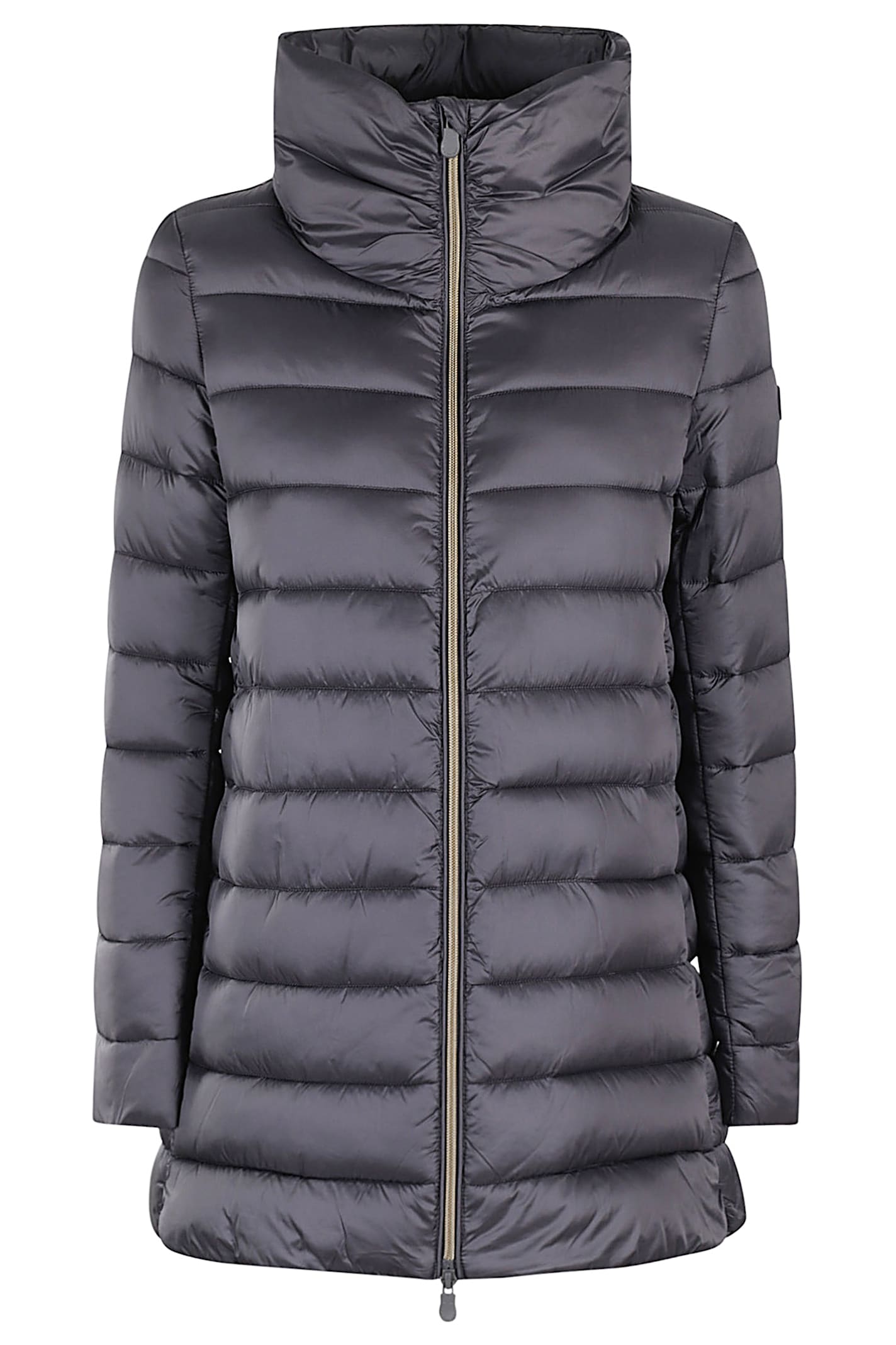 Save The Duck Lydia Funnel-neck Padded Jacket In Gray