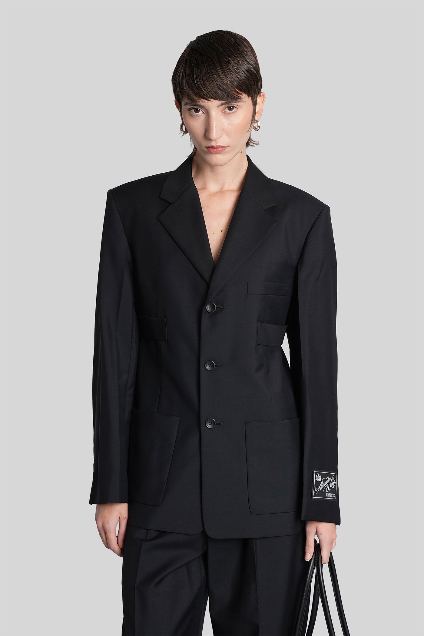 Alexander Wang Blazer In Black Wool In Black