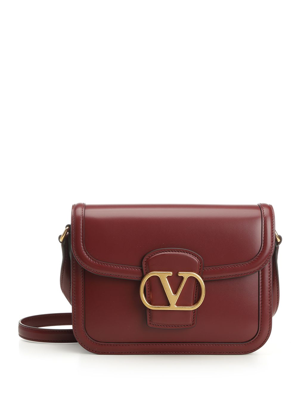 Valentino Womens Brick Ruby 9to5 Small Leather Shoulder Bag In Red