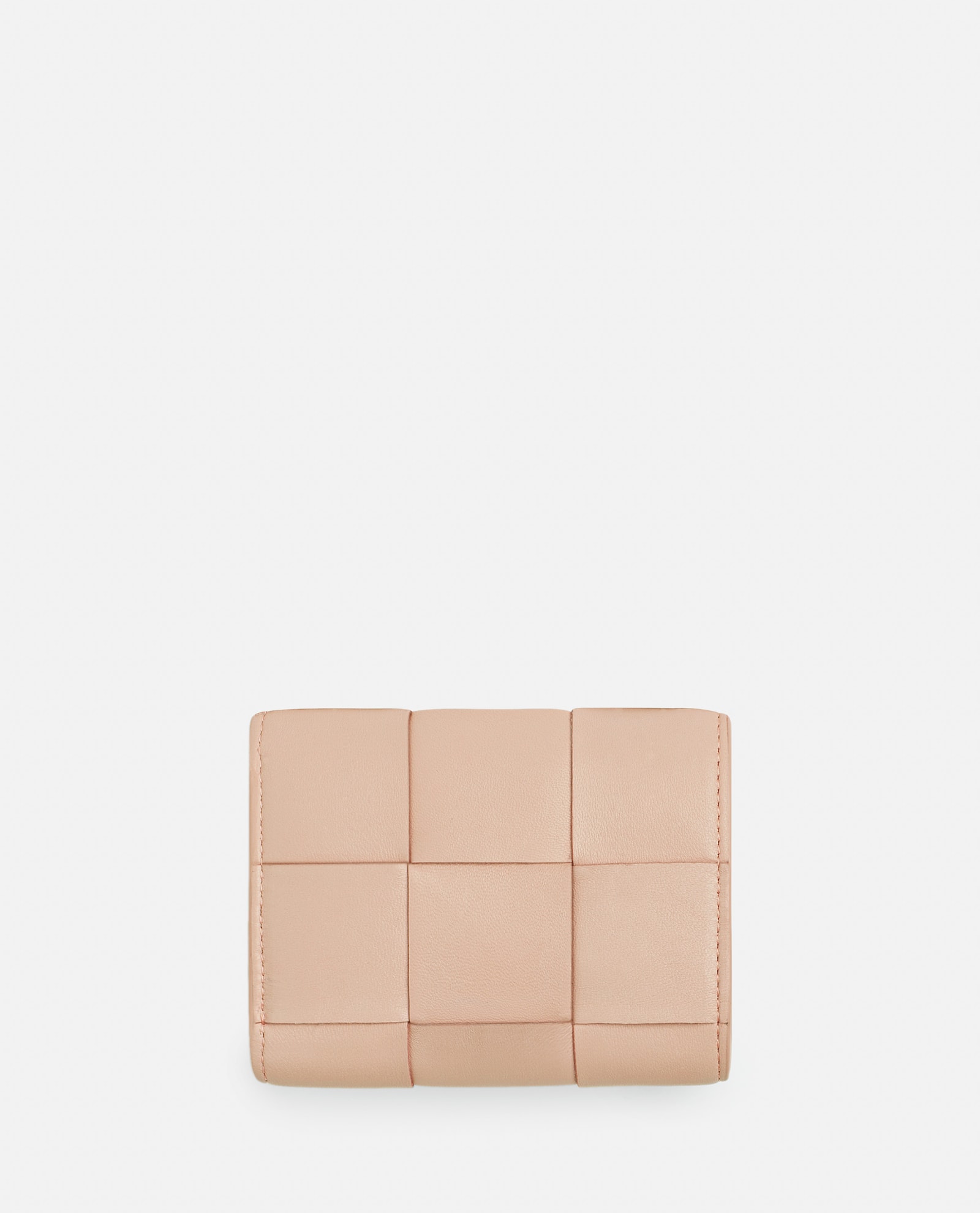 Shop Bottega Veneta Tri-fold Leather Wallet In Pink