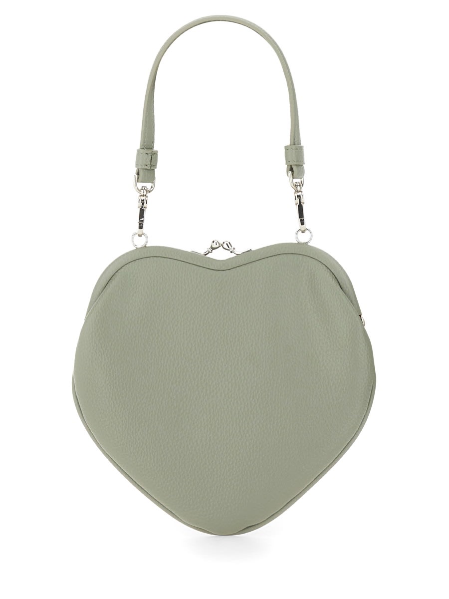 Shop Vivienne Westwood Belle Heart Frame Bag In Grey