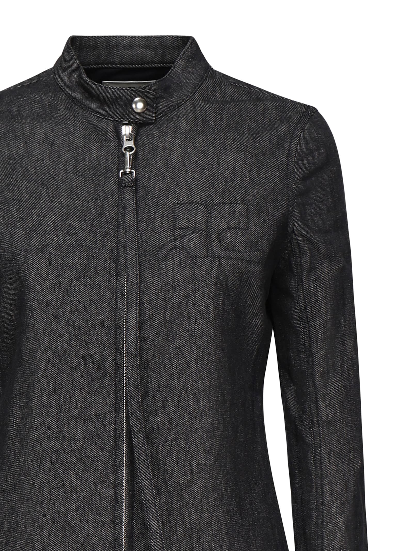 Courrèges City Denim Jacket In Black