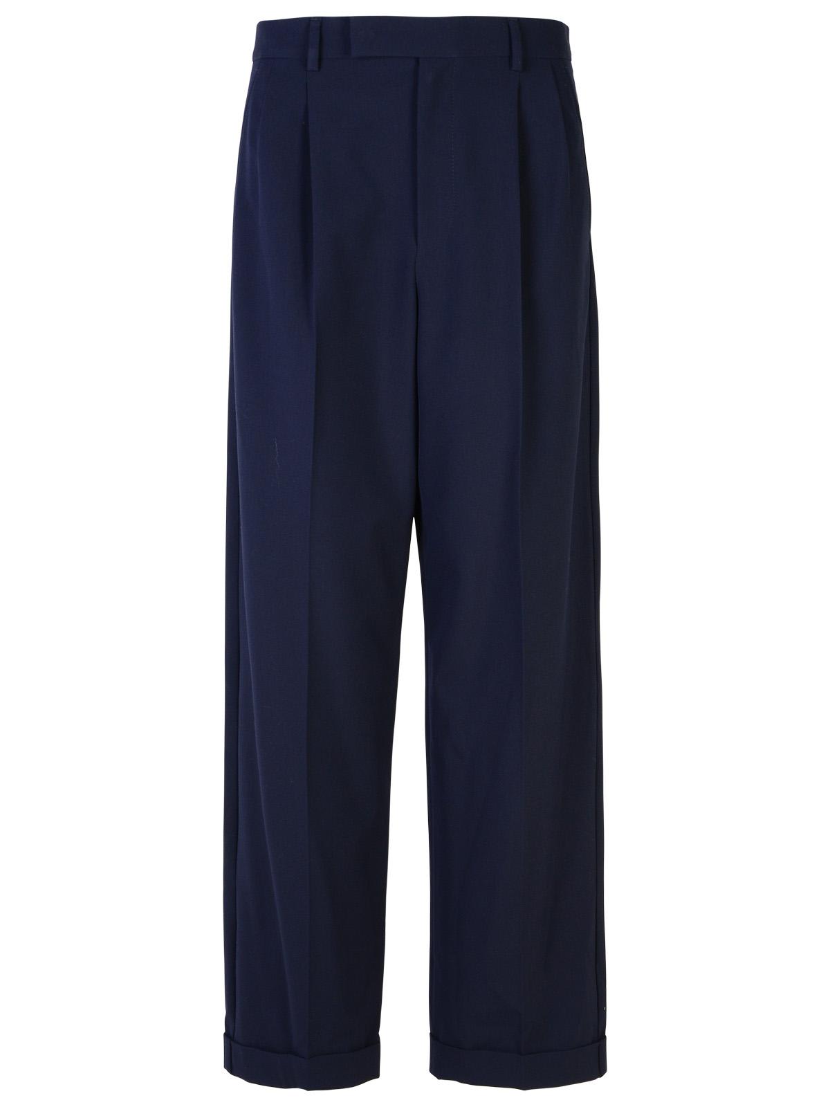 Shop Apc Marissa Navy Viscose Blend Trousers