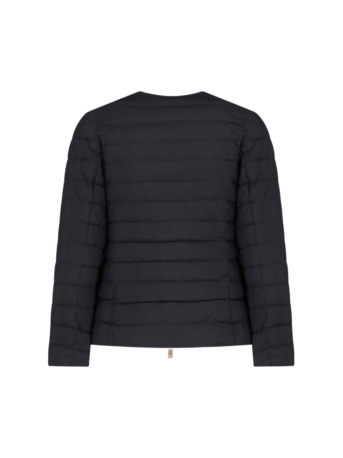 Shop Tatras Crew-neck Down Jacket In Black