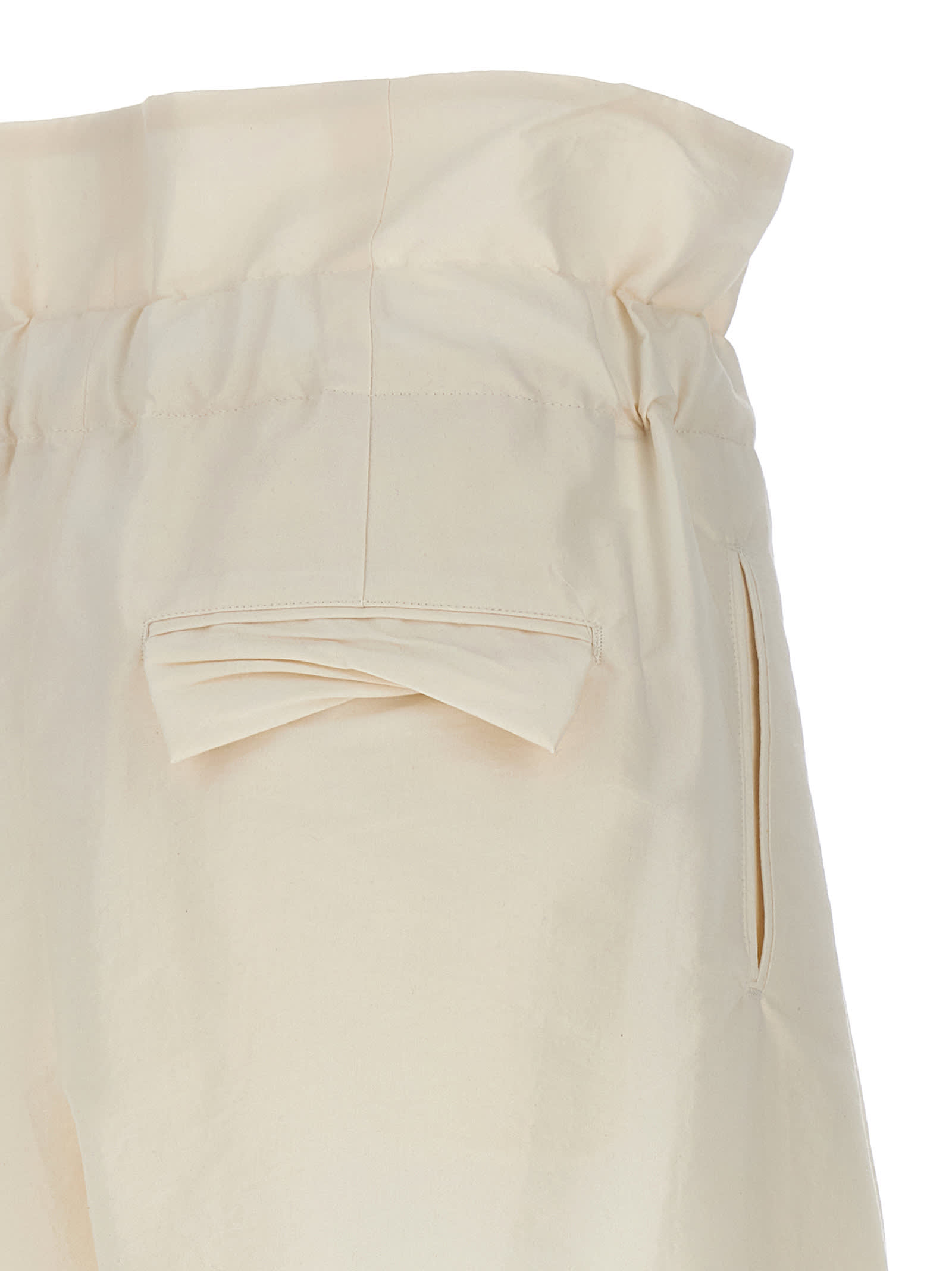Issey Miyake White Enfold Trousers