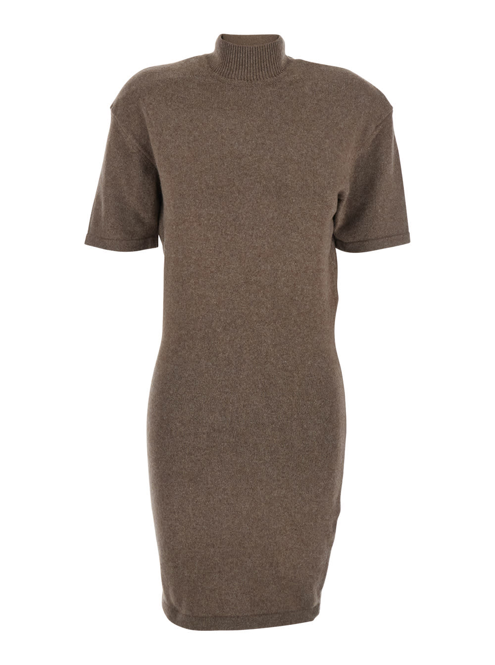 Jacquemus La Robe Maille Castagna In Brown