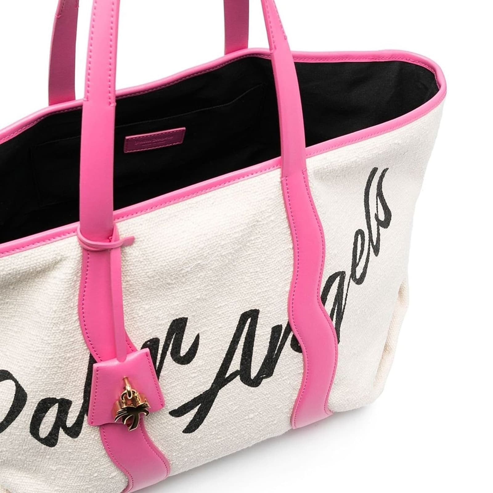 Shop Palm Angels Tote Bag In White