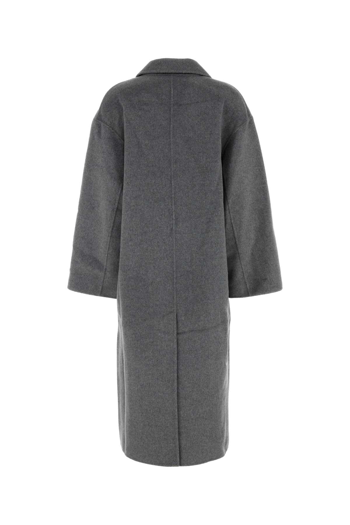 Loulou Studio Loulou Borneo Oversized Wool And Cashmere Coat In Gray
