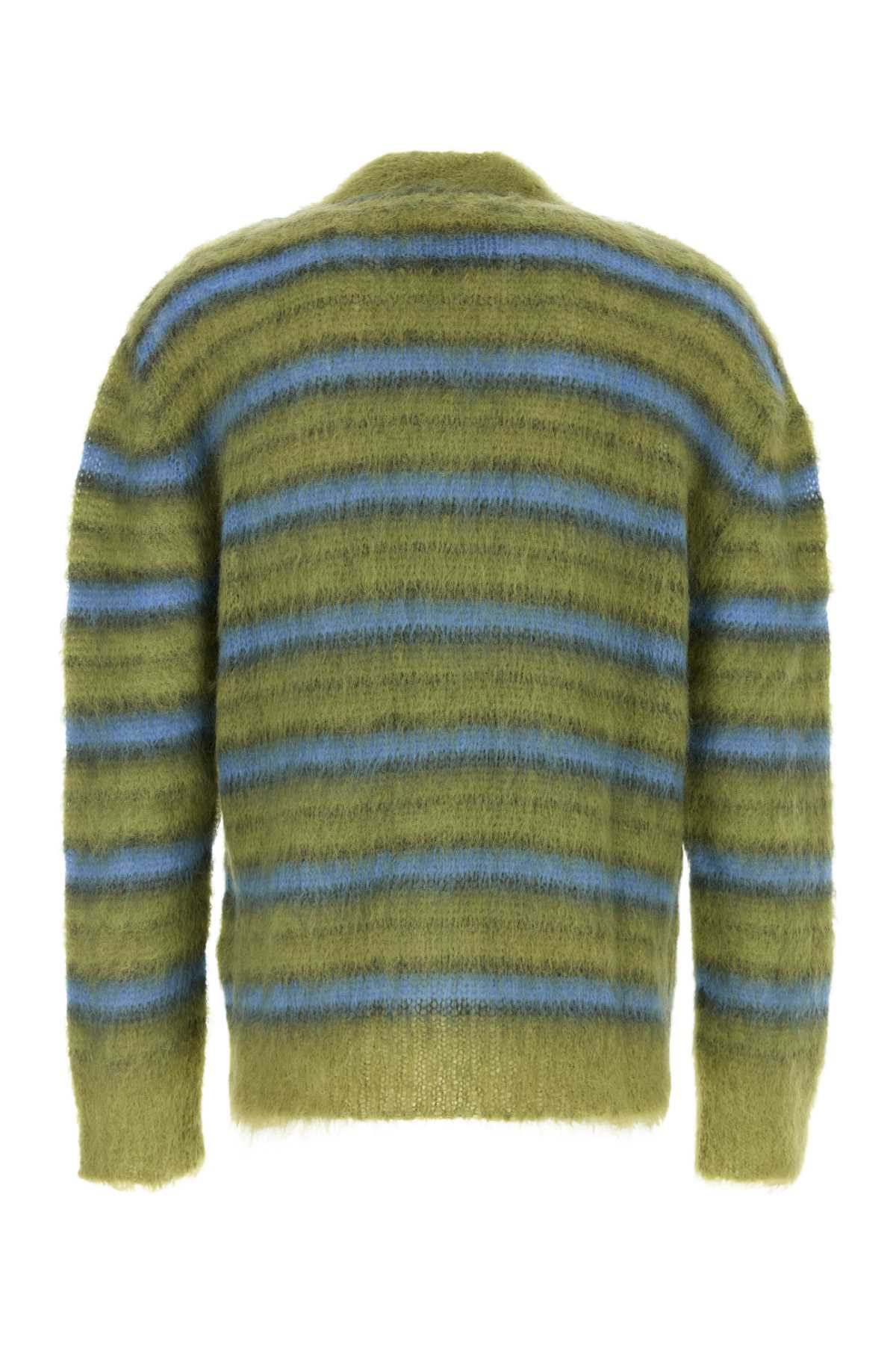 Marni Embroidered Mohair Blend Cardigan In Multi