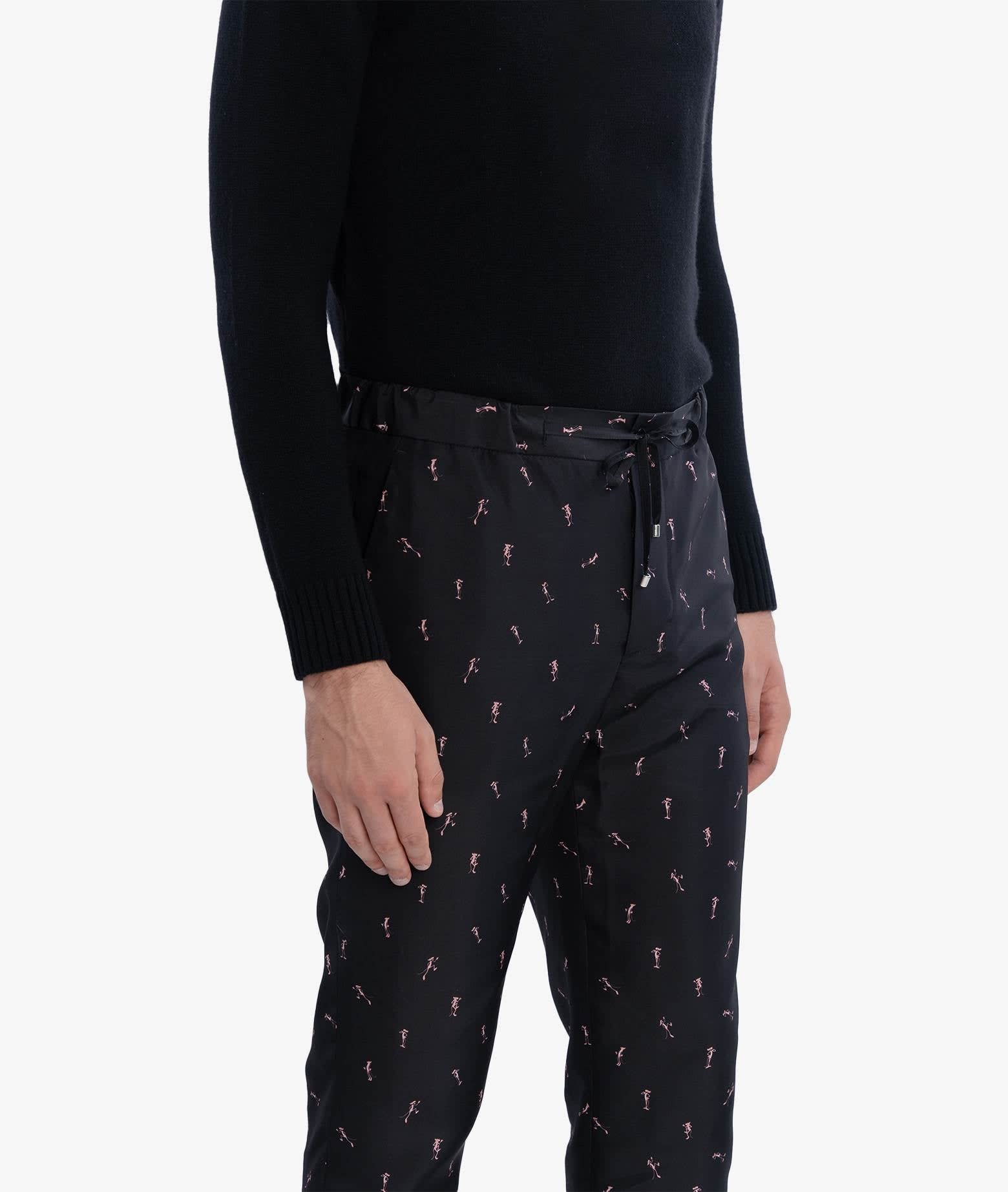 Shop Larusmiani Trousers Pink Panther Pants In Black