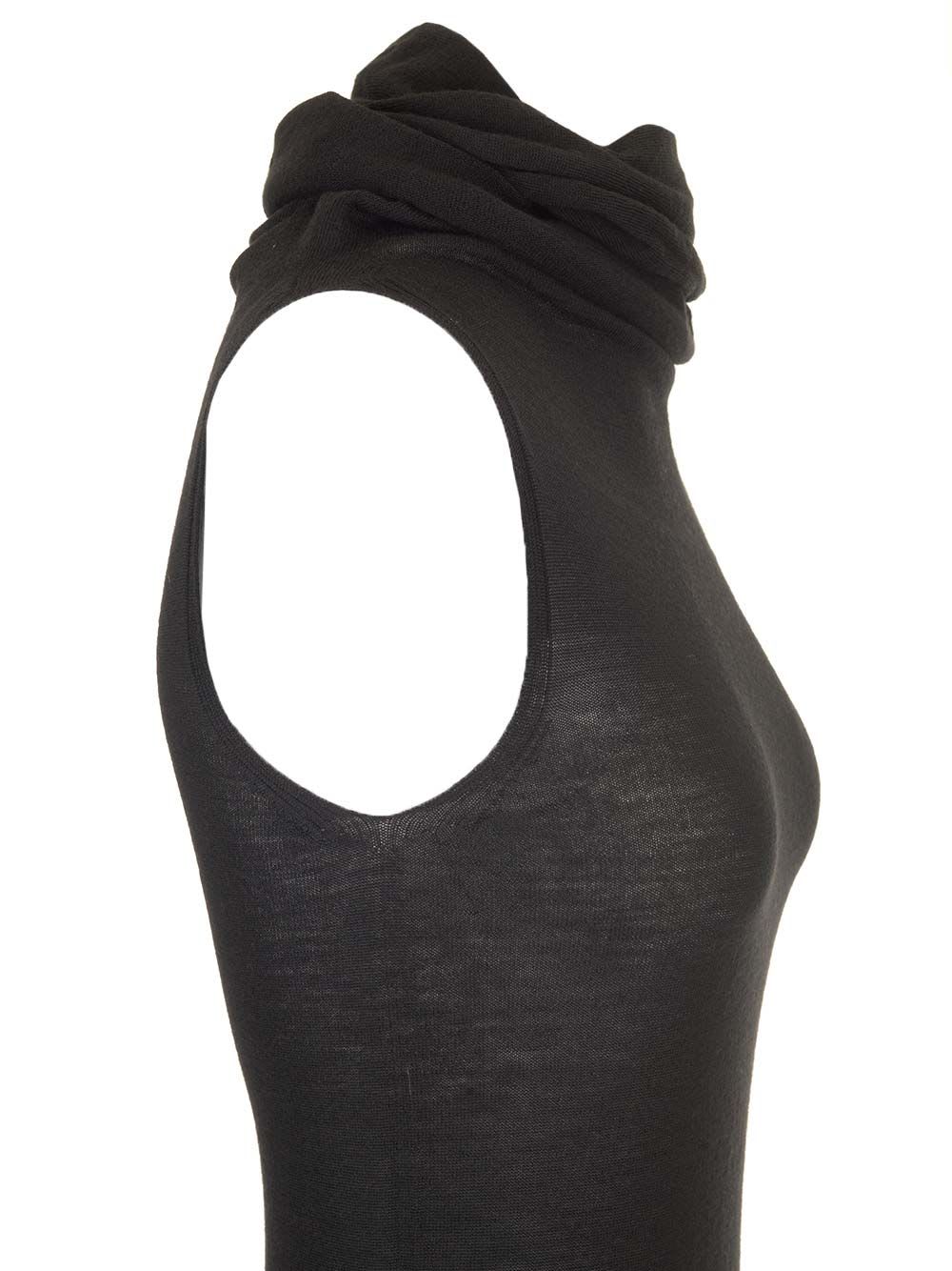 Rick Owens Wool Jersey Top Jackets Black In Black