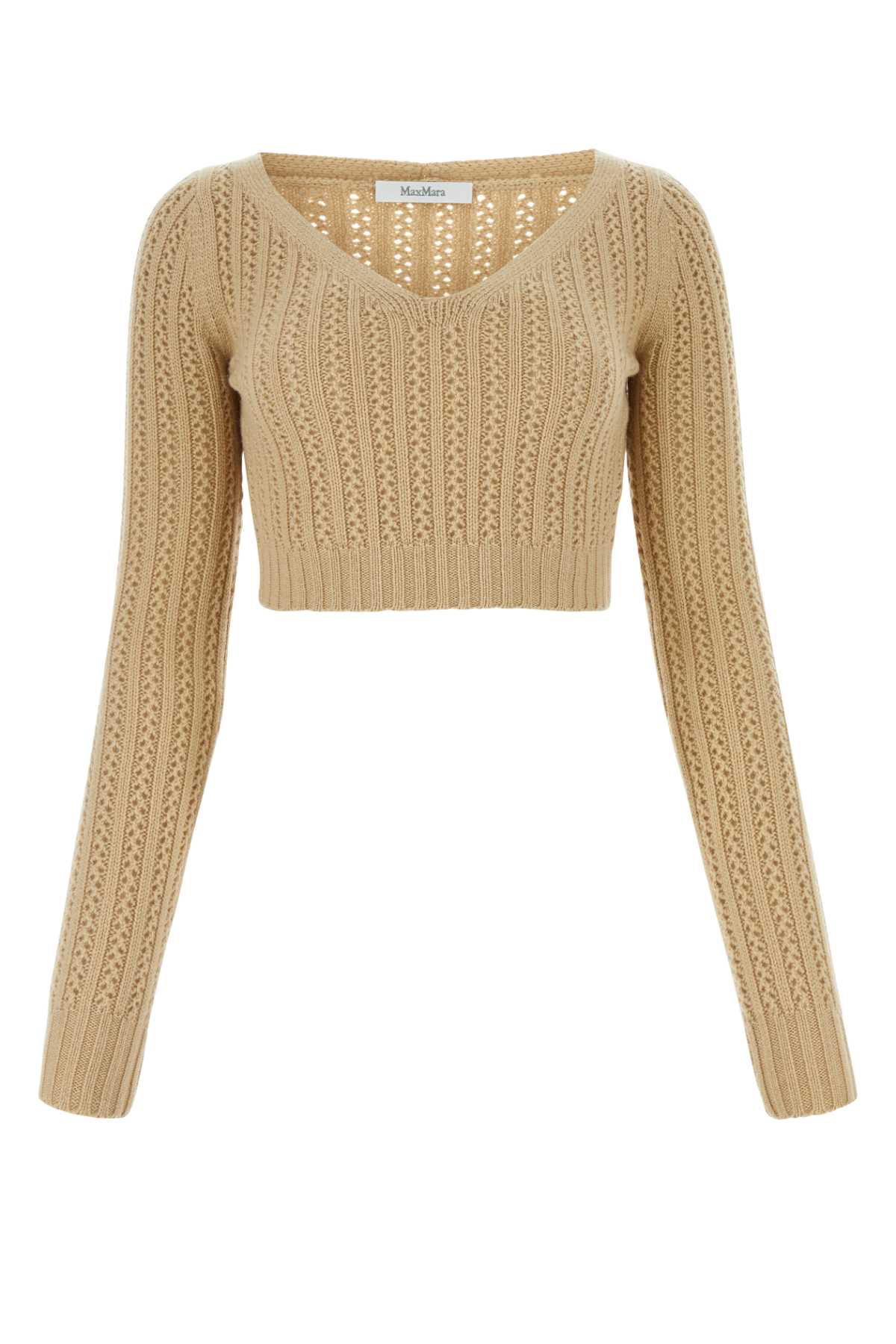 Shop Max Mara Beige Wool Blend Ifrem Sweater In Ecru