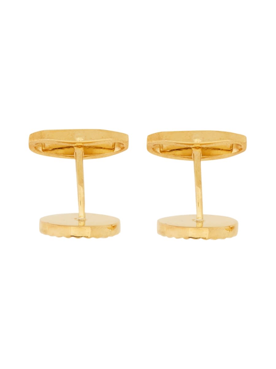 Dolce & Gabbana Men's Cufflinks With Logo Bracelet In Gold