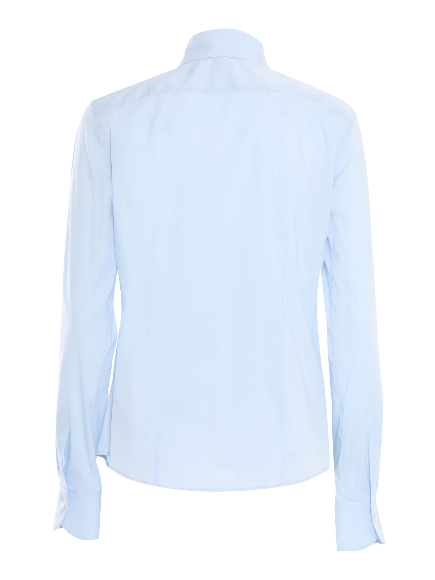 Shop Mazzarelli Clio Cotton Shirt In Light Blue