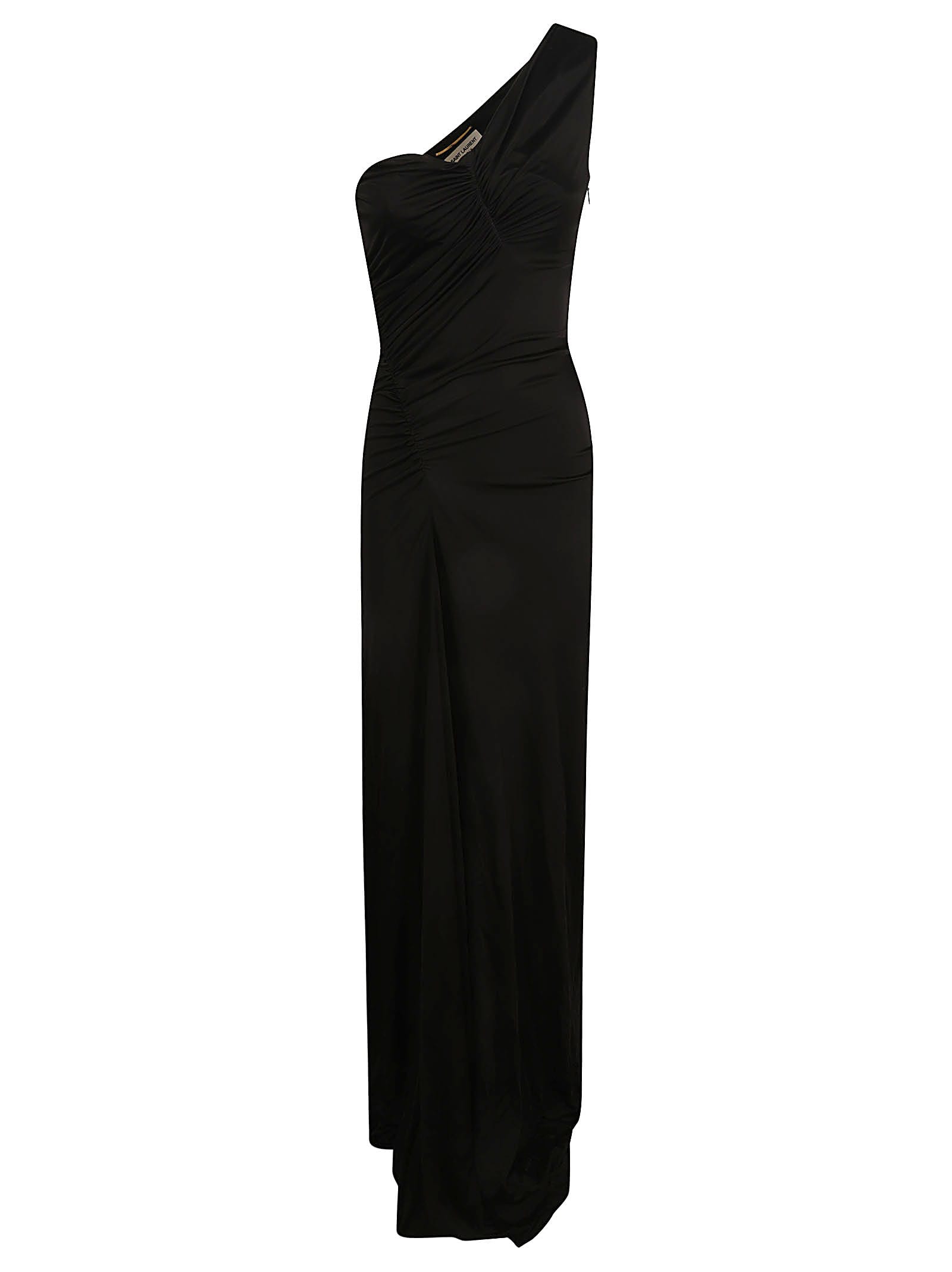 Saint Laurent One-shoulder Dress In Black