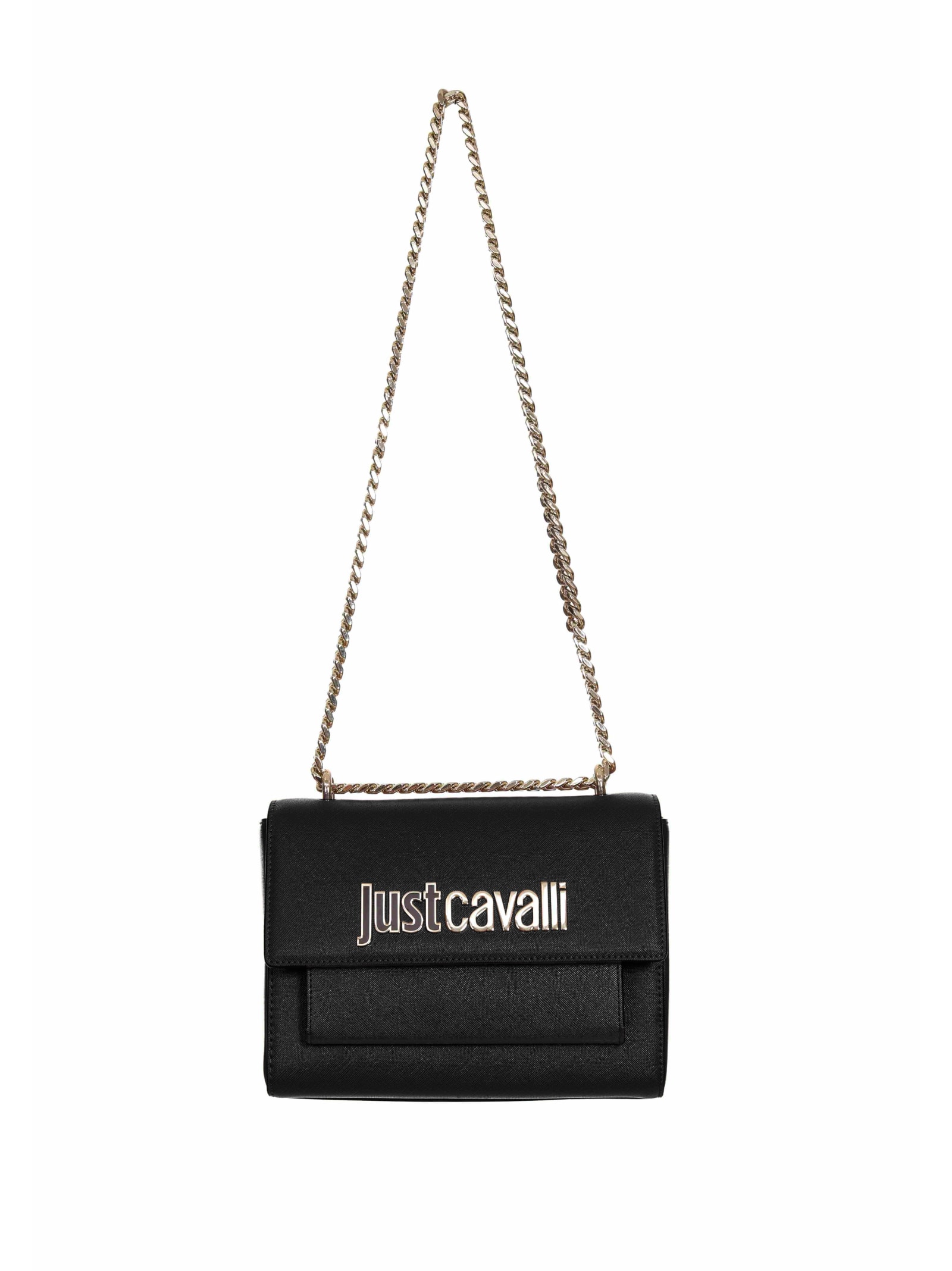 Shop Just Cavalli Shoulder Bag In Black