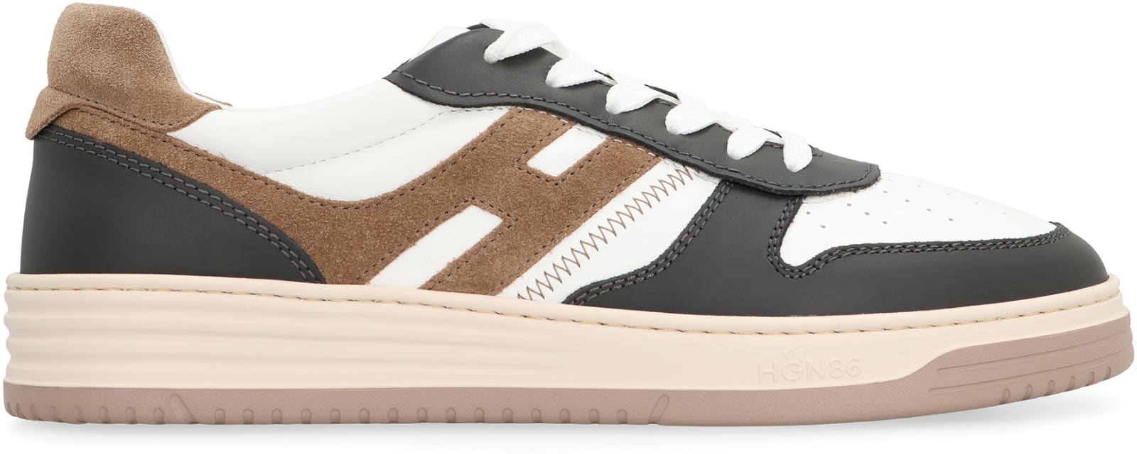 Shop Hogan H630 Leather Low-top Sneakers In Multicolor