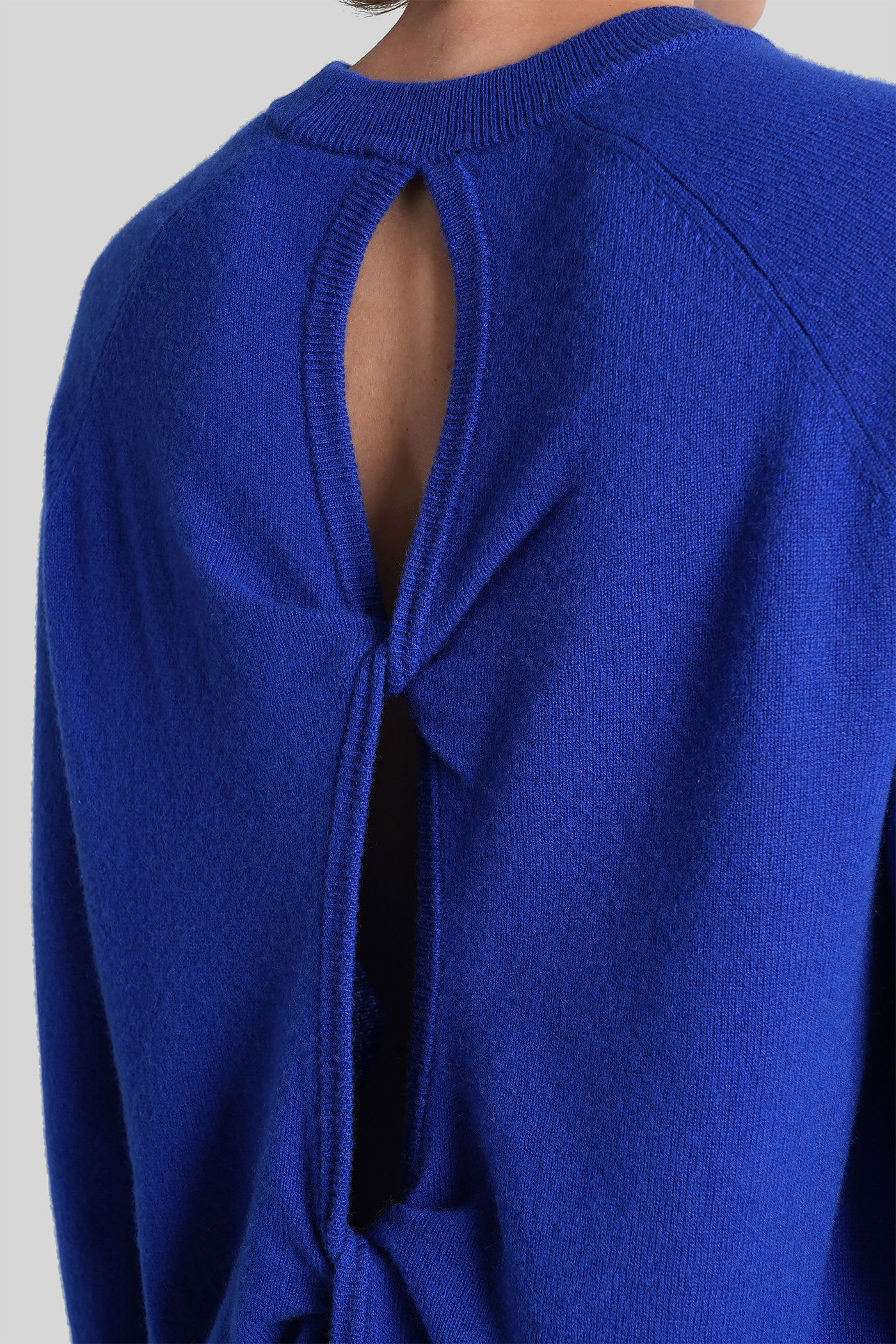 Christopher Esber Keyhole-back Cashmere Sweater In Blue