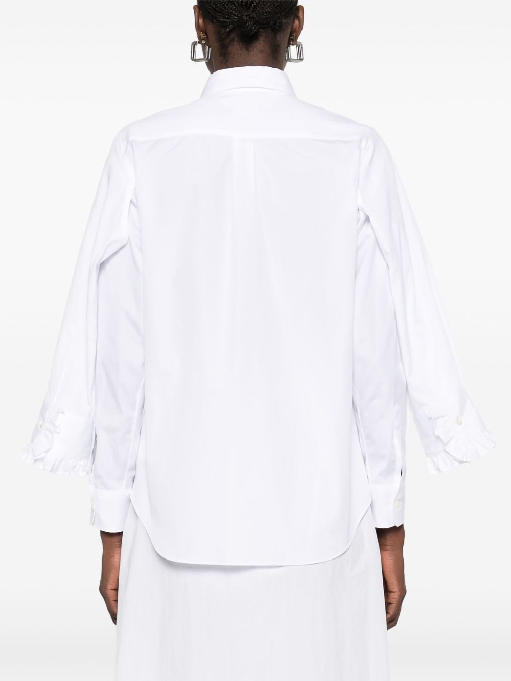 Comme Des Garçons Long Sleeve Shirt In White