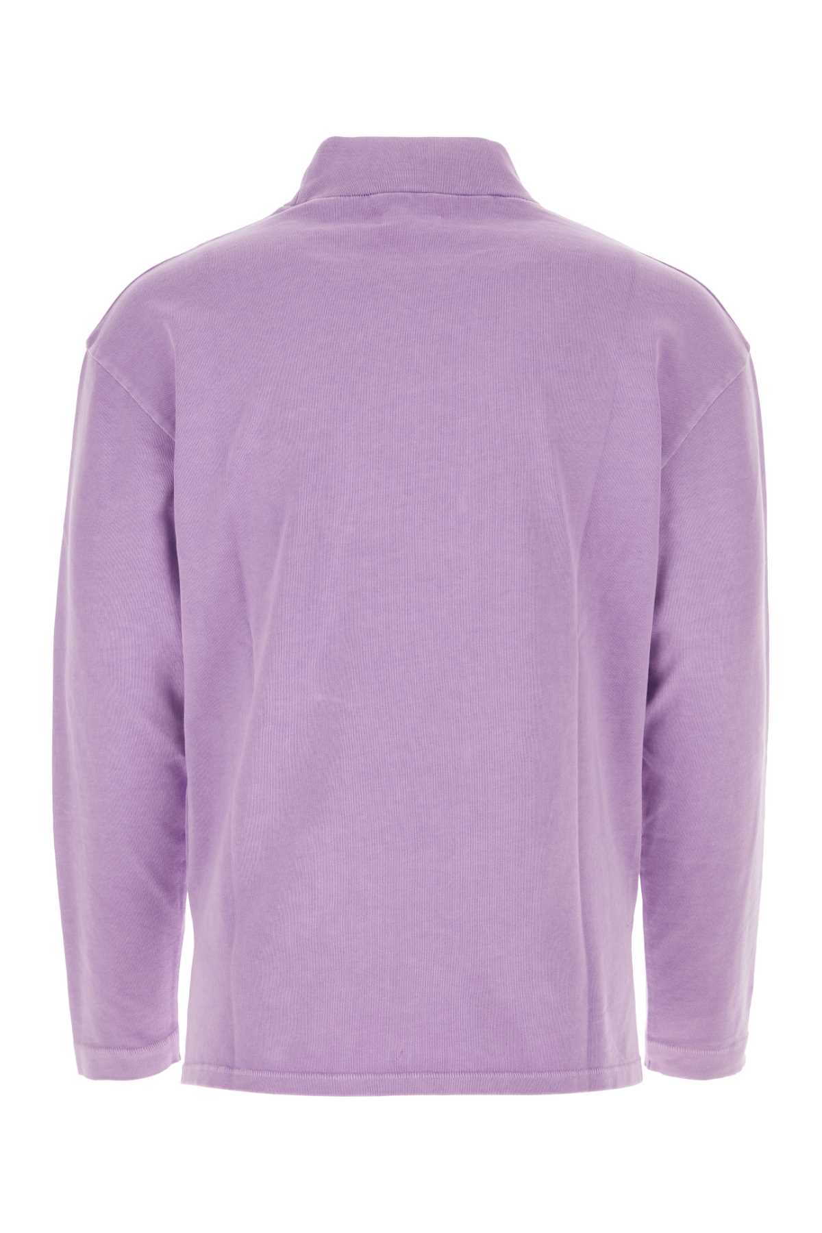Erl Lilac Cotton Sweatshirt In Purple