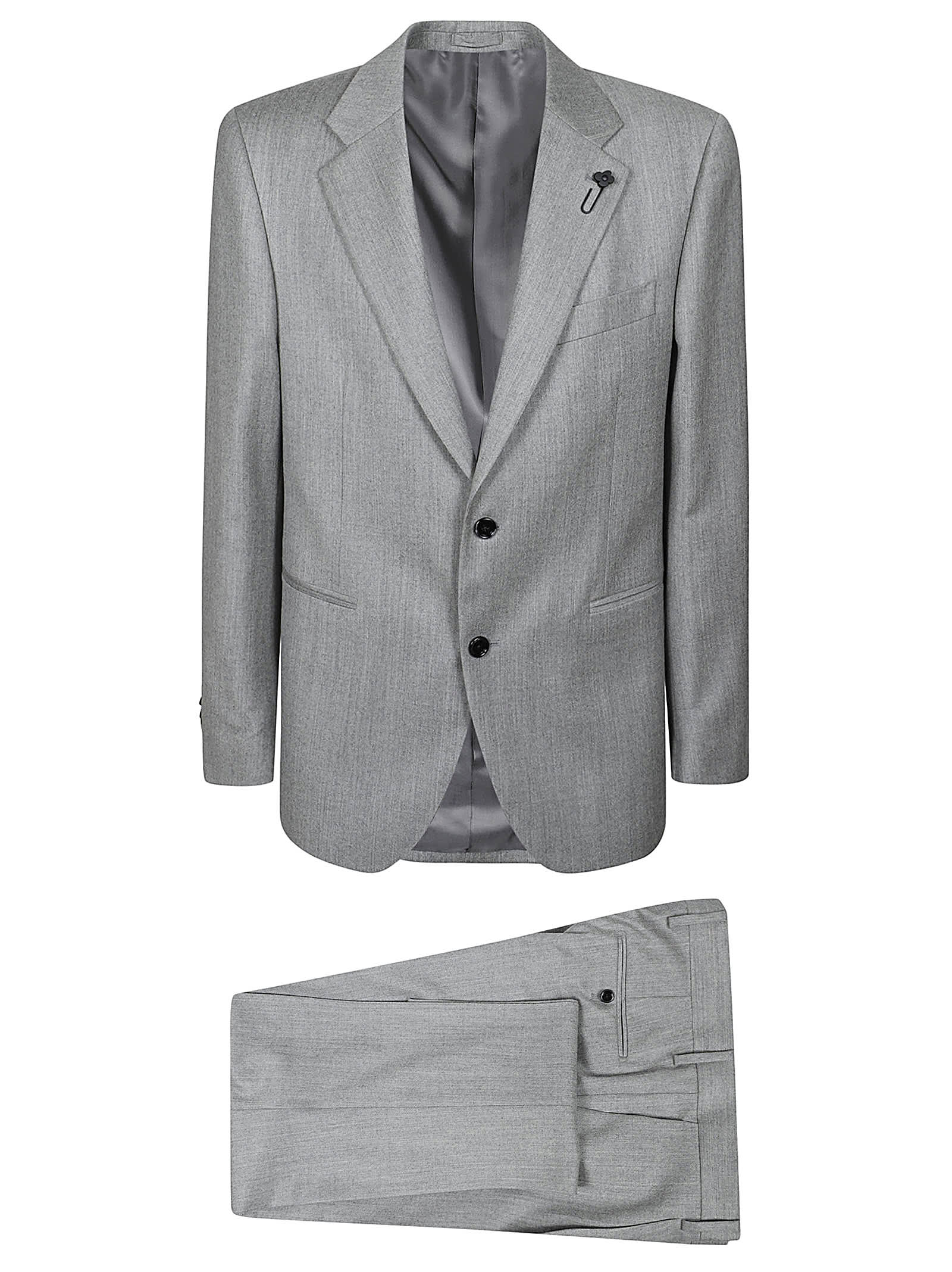 Shop Lardini Feeling Suit In Grigio Chiaro