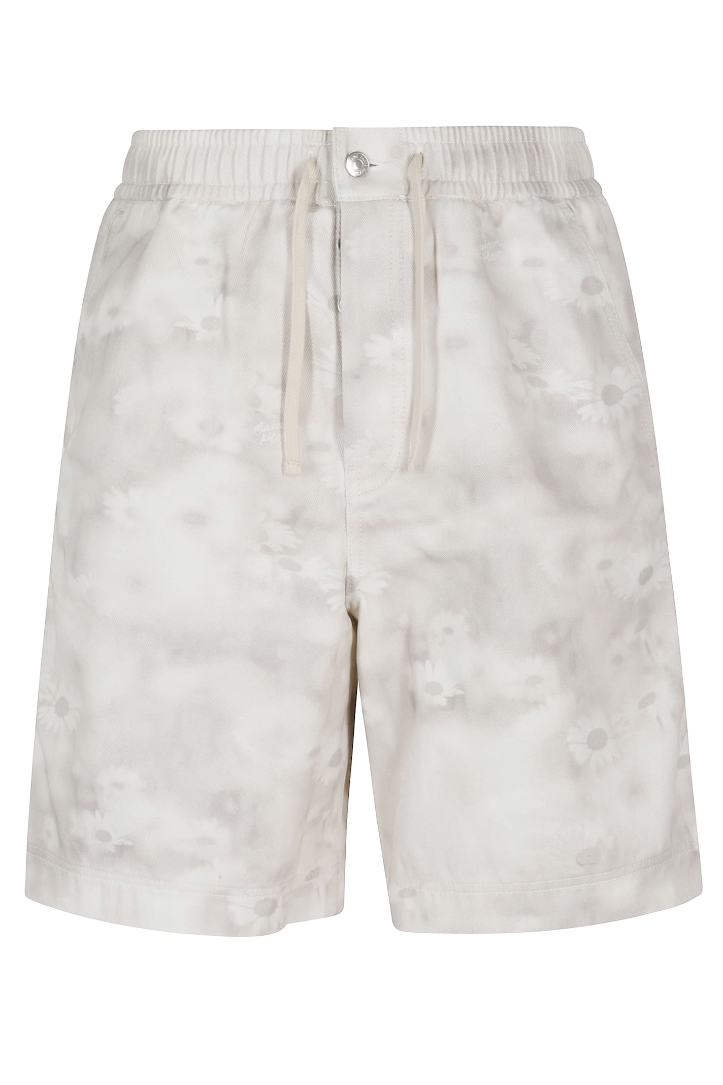 Maison Kitsuné Denim Bermuda In Gray