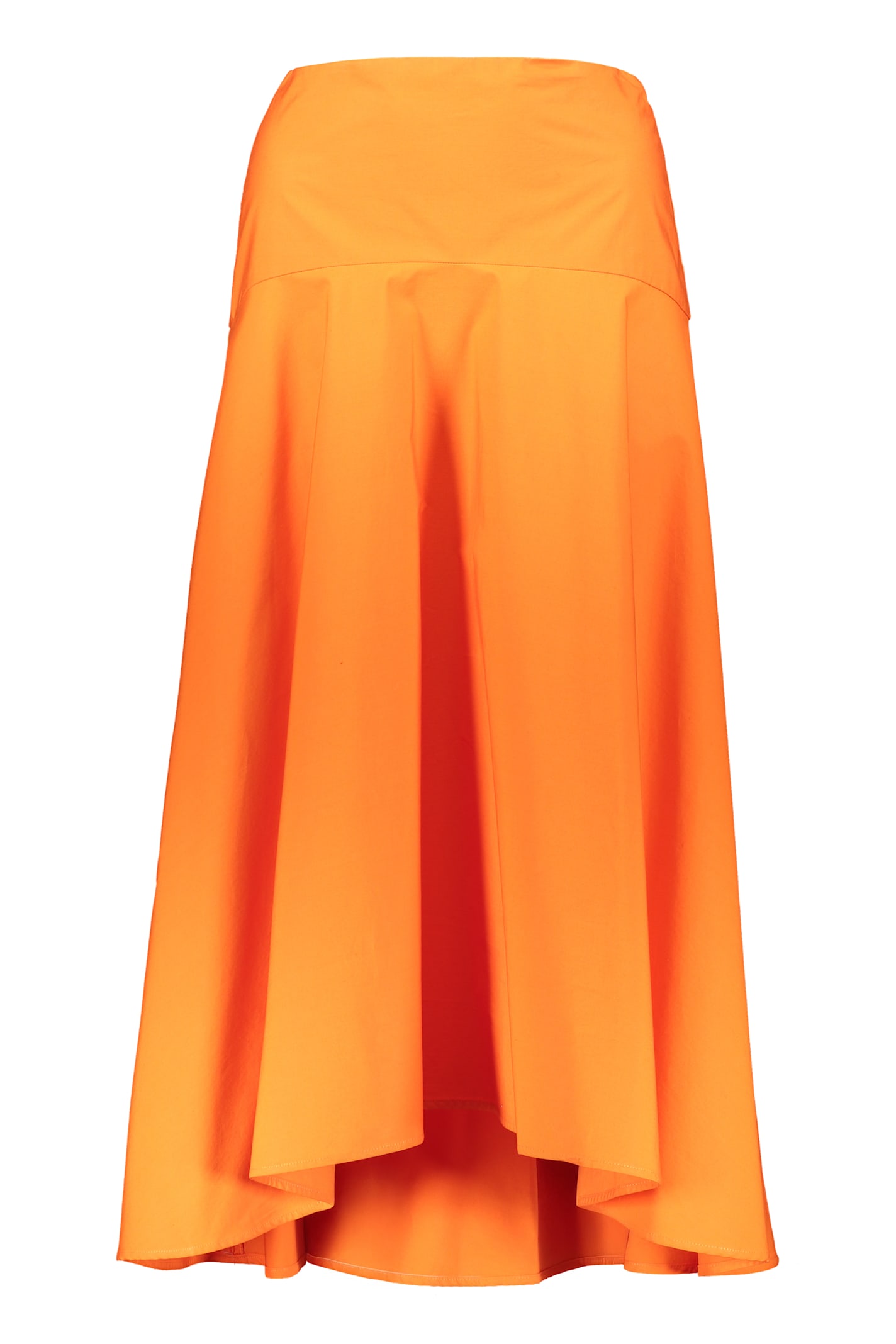 Fabiana Filippi Cotton Midi Skirt In Orange