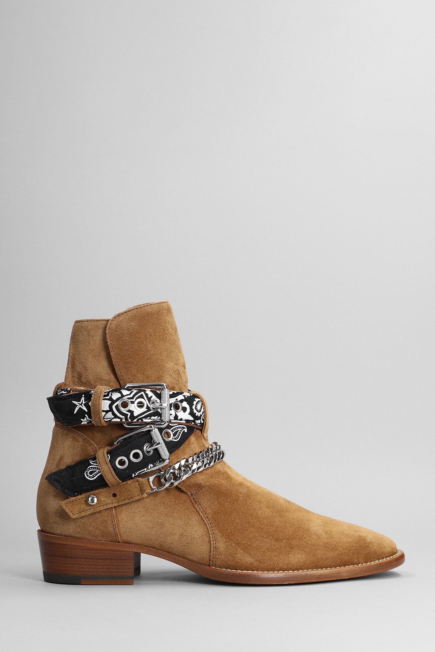 AMIRI Bandana Boot Ankle Boots In Leather Color Suede
