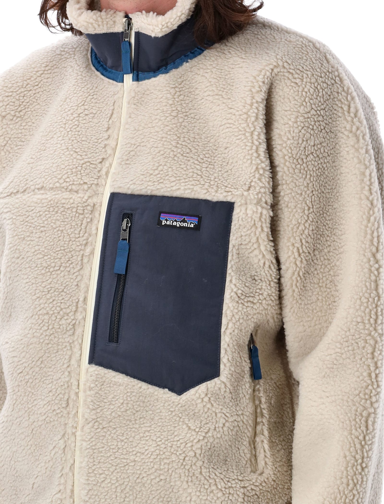 Patagonia Classic Retro-xâ® Fleece In Natural Blue
