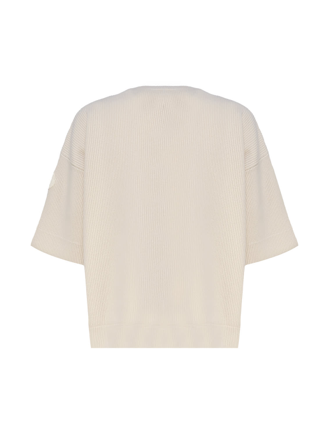 Shop Moncler Genius Wool Sweater In Ivory