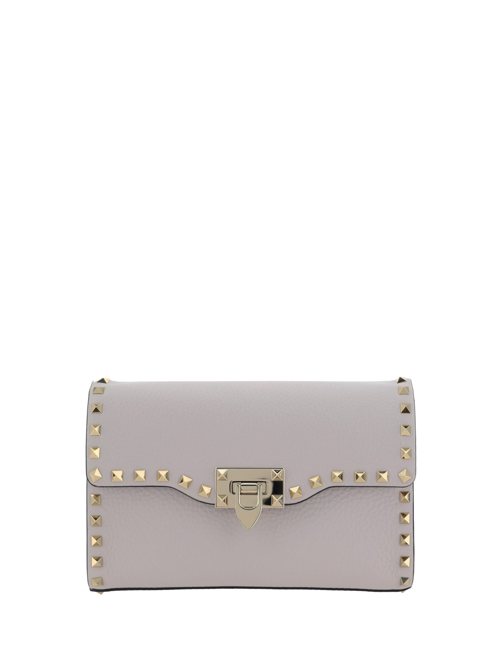 Shop Valentino Small Rockstud Shoulder Bag In Lilac