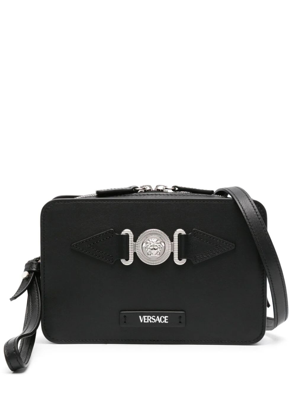 Versace Camera Bag Calf In P Black Palladium